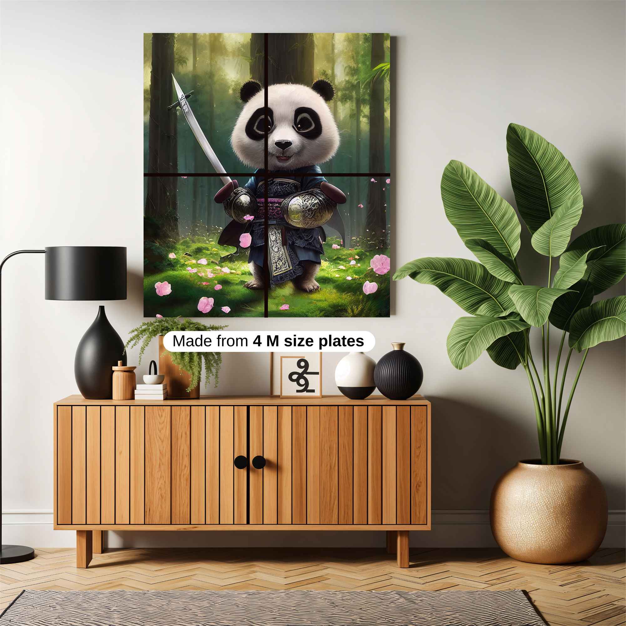 Panda Warrior Safe Wall Magnetic / M