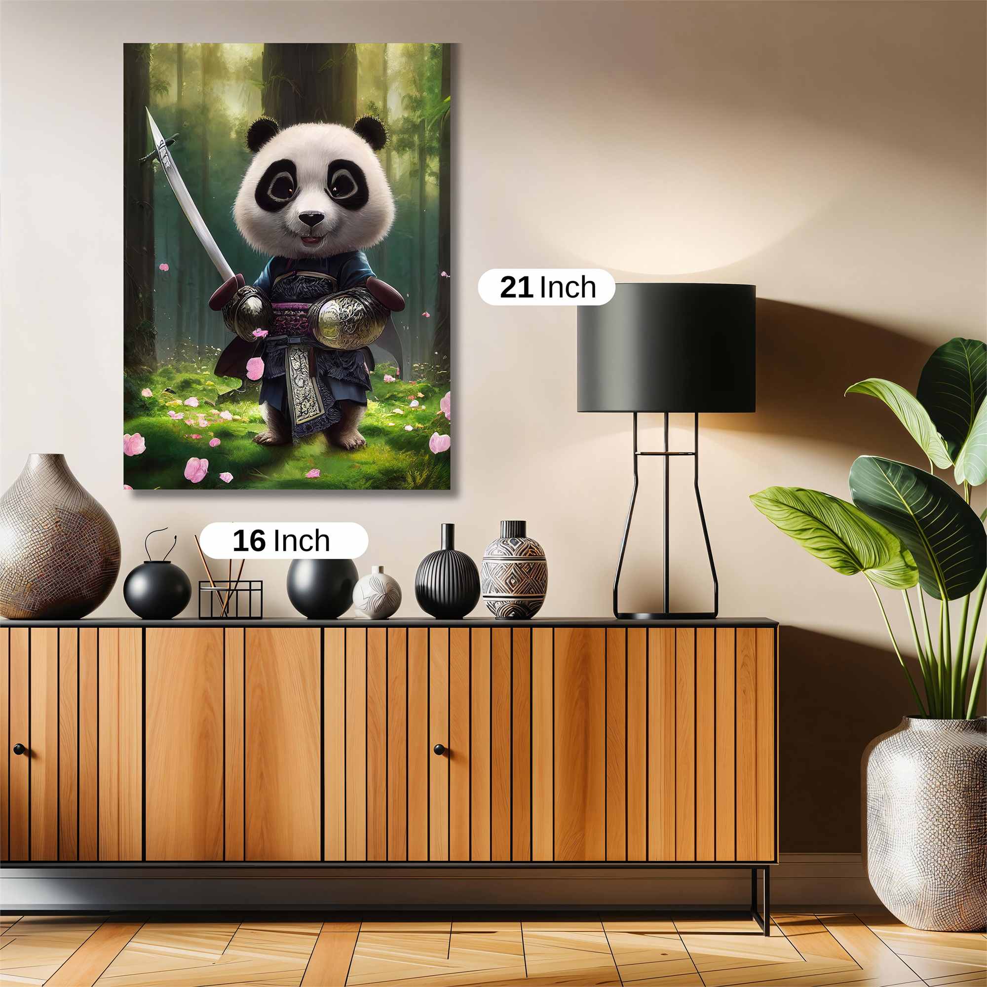 Panda Warrior Safe Wall Magnetic / M