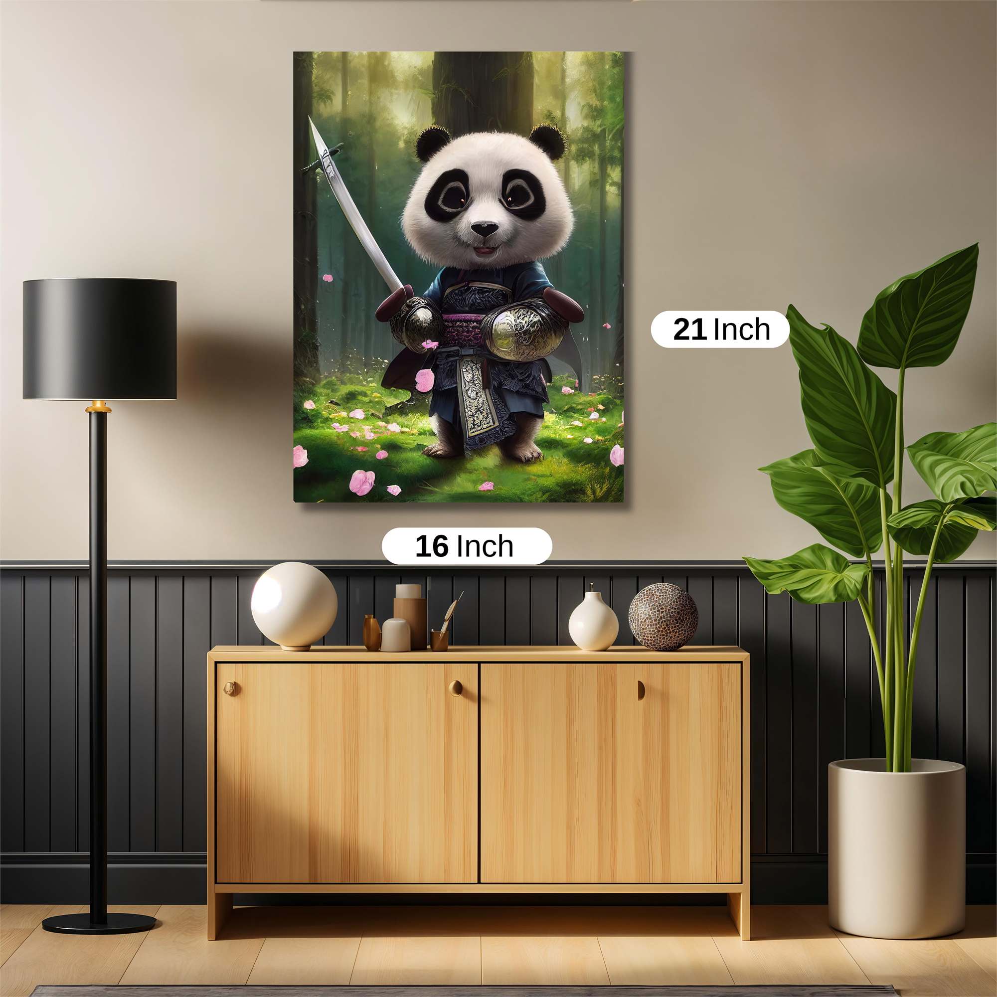 Panda Warrior Safe Wall Magnetic / M