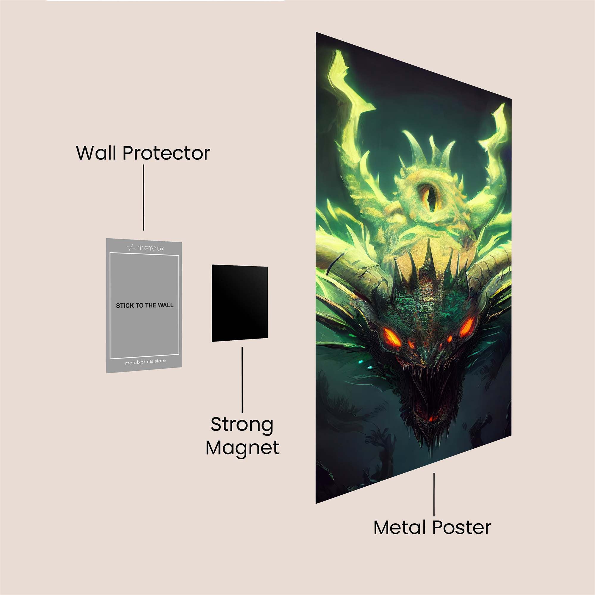 Dragon Unleashed Safe Wall Magnetic / M