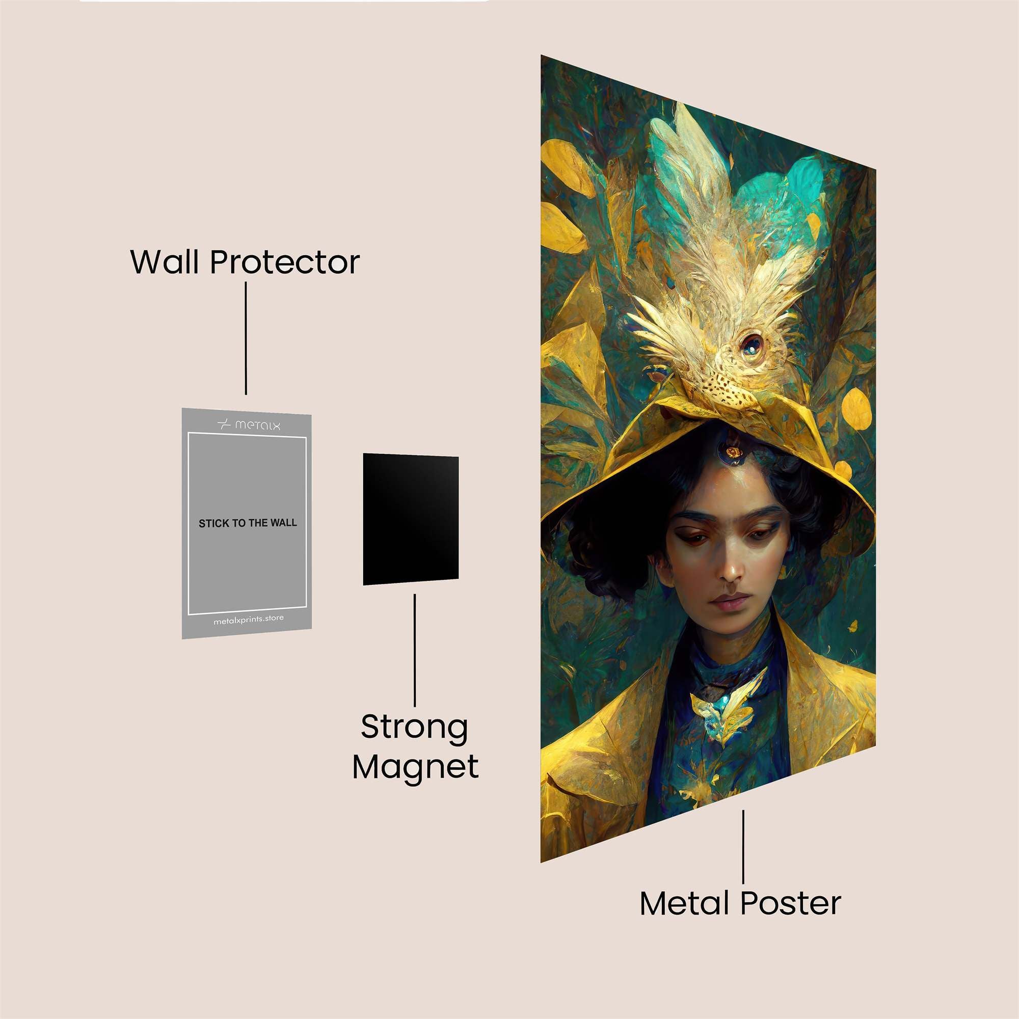 Golden Whimsy Safe Wall Magnetic / M