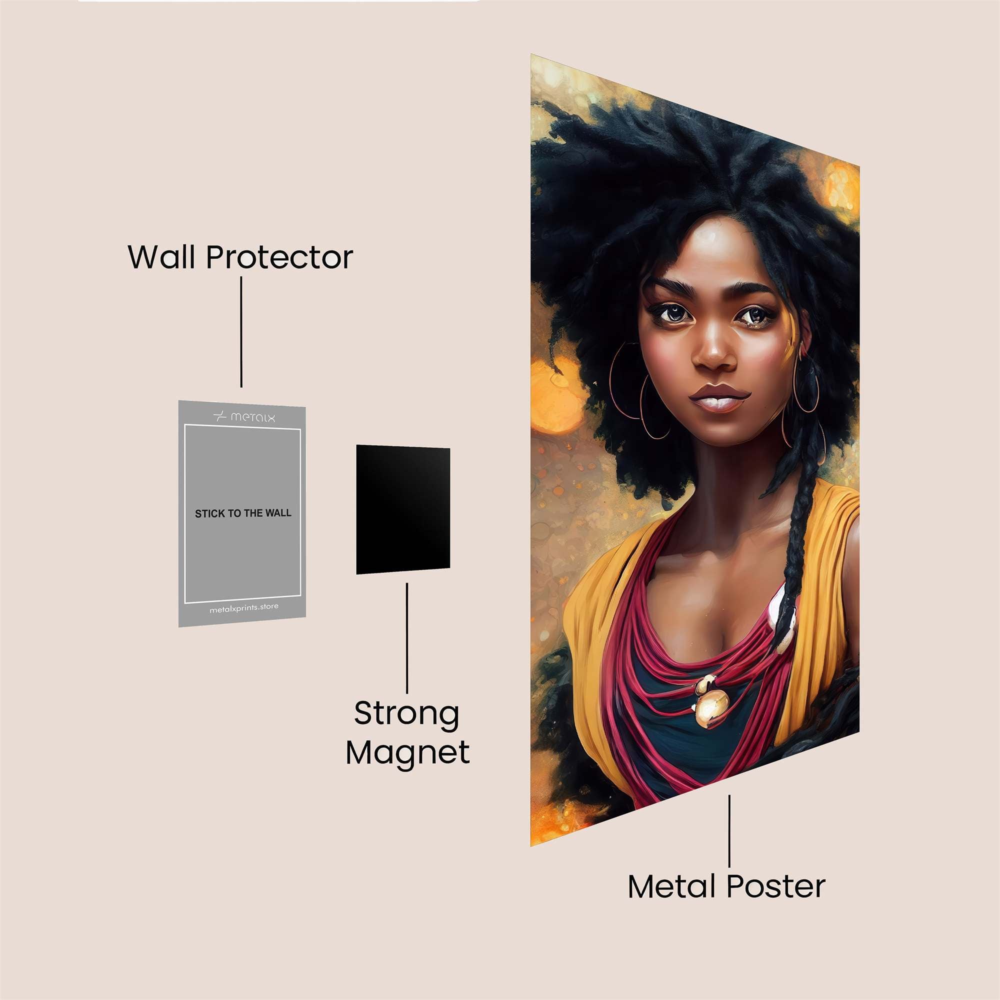 Afro Regal Safe Wall Magnetic / M