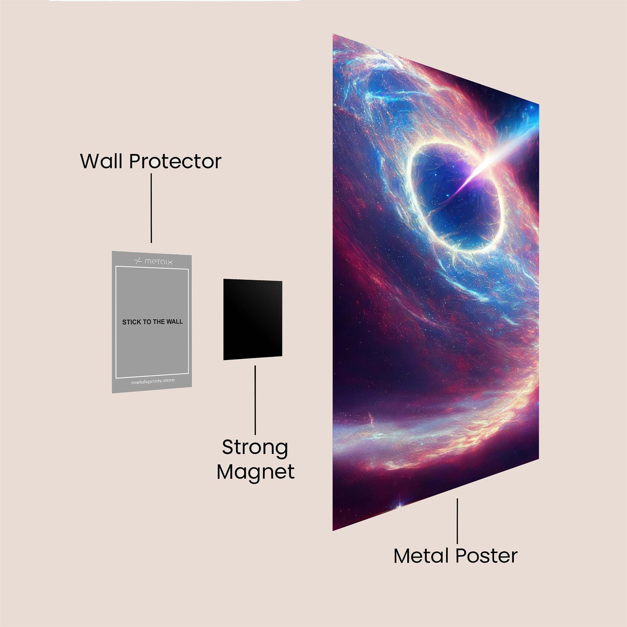 Blackhole Radiance Safe Wall Magnetic / M