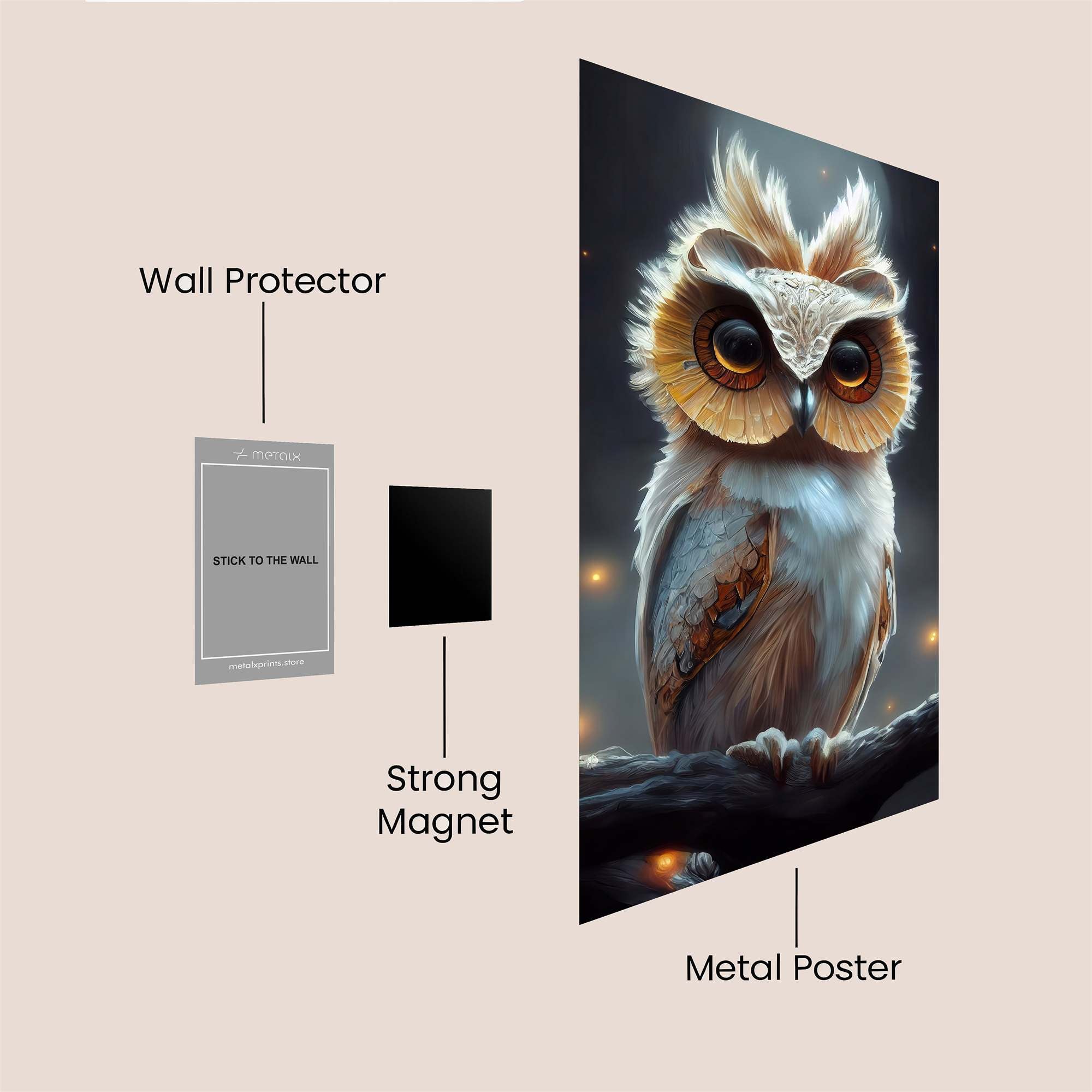 Owl Radiance Safe Wall Magnetic / M