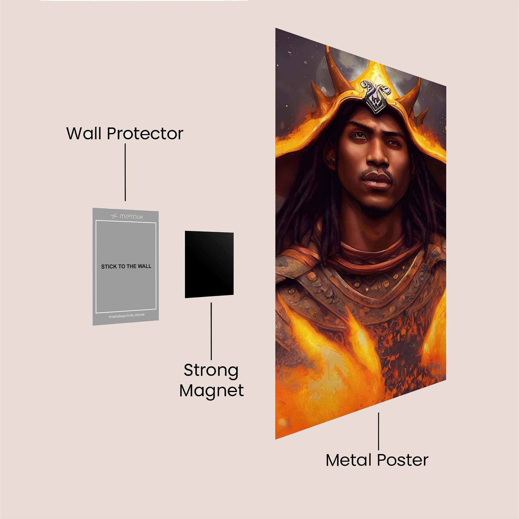 Warrior Blaze Safe Wall Magnetic / M