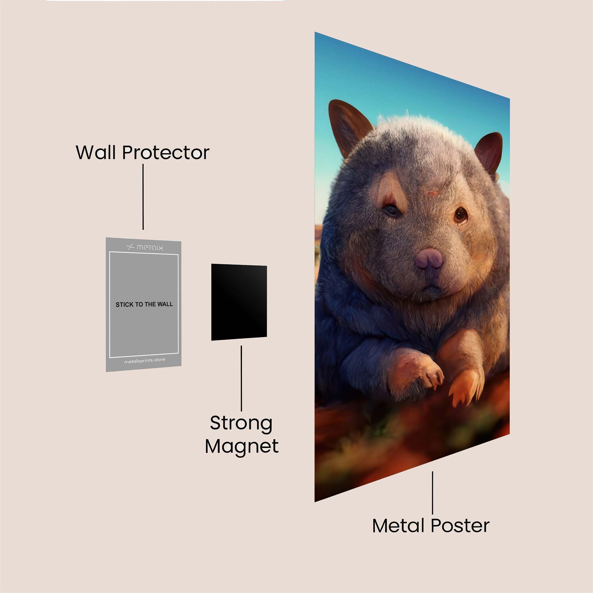 Wombat Wonder Safe Wall Magnetic / M