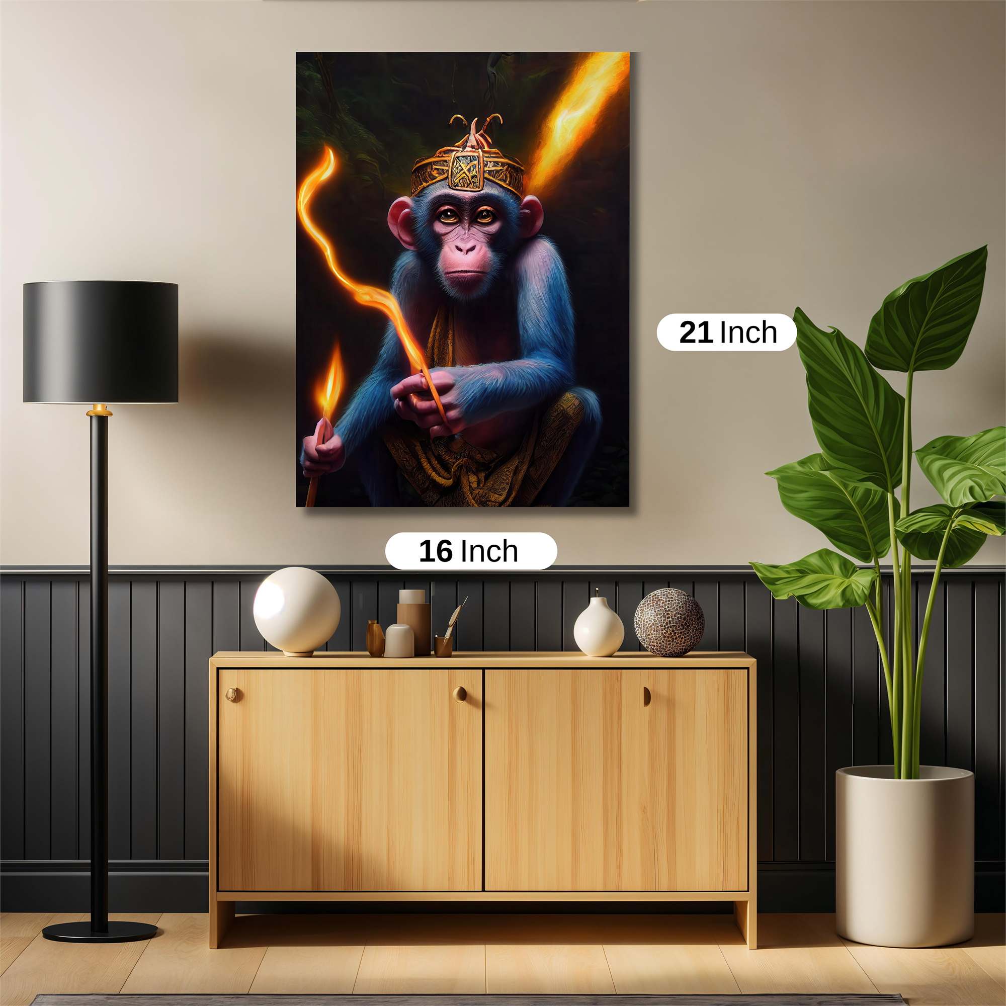 Hanuman Enlightened Safe Wall Magnetic / M