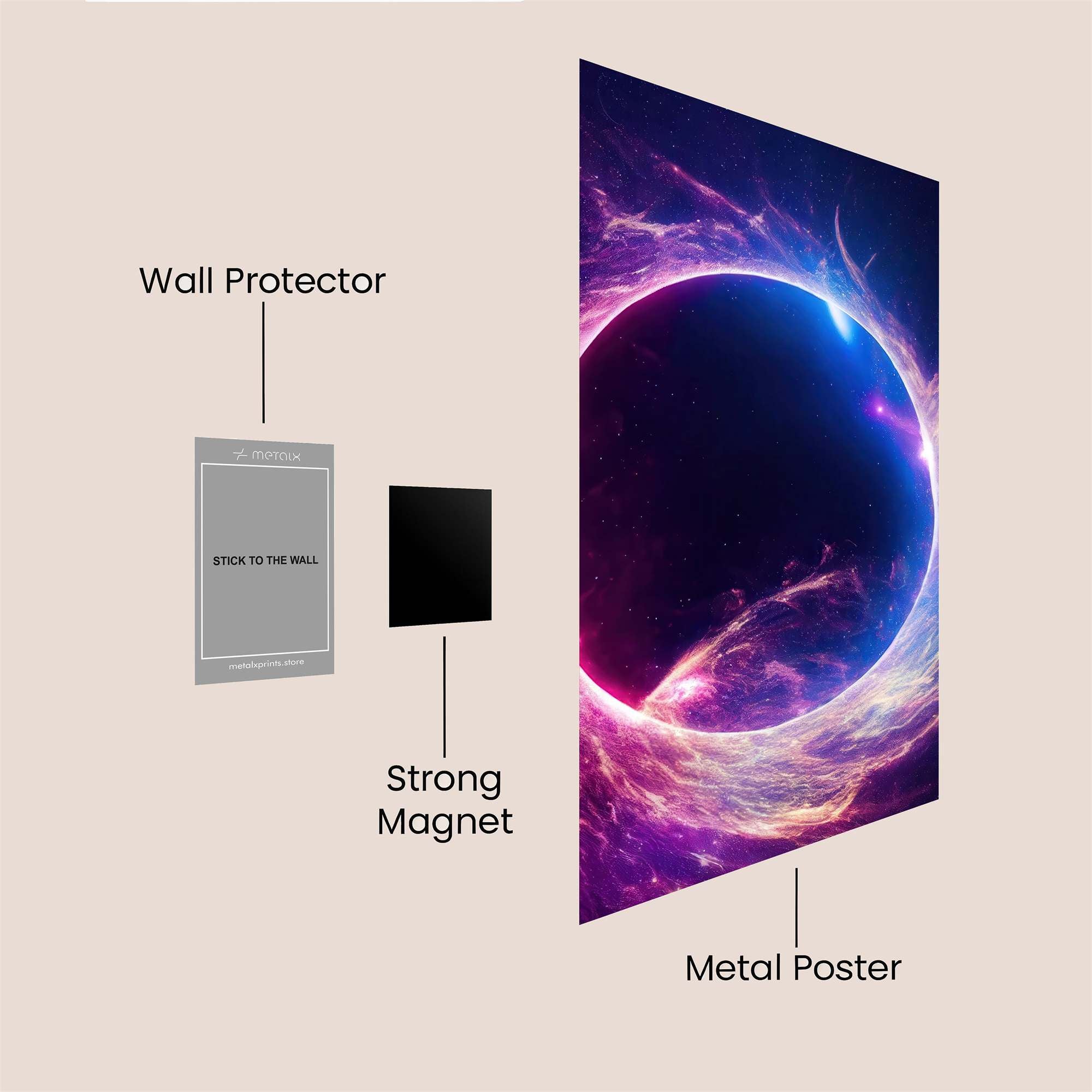 Cosmic Whirl Safe Wall Magnetic / M