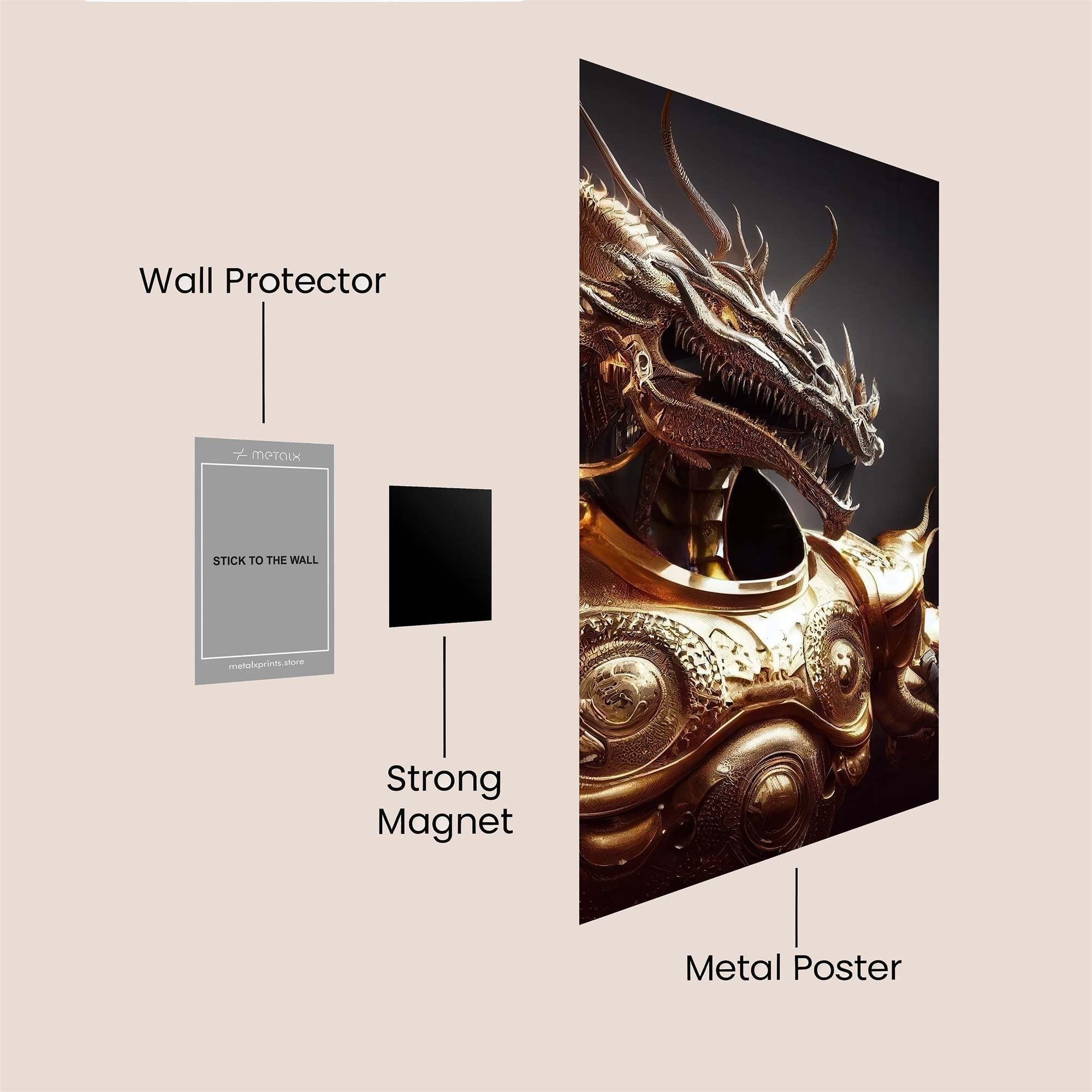 Dragon Majestic Safe Wall Magnetic / M