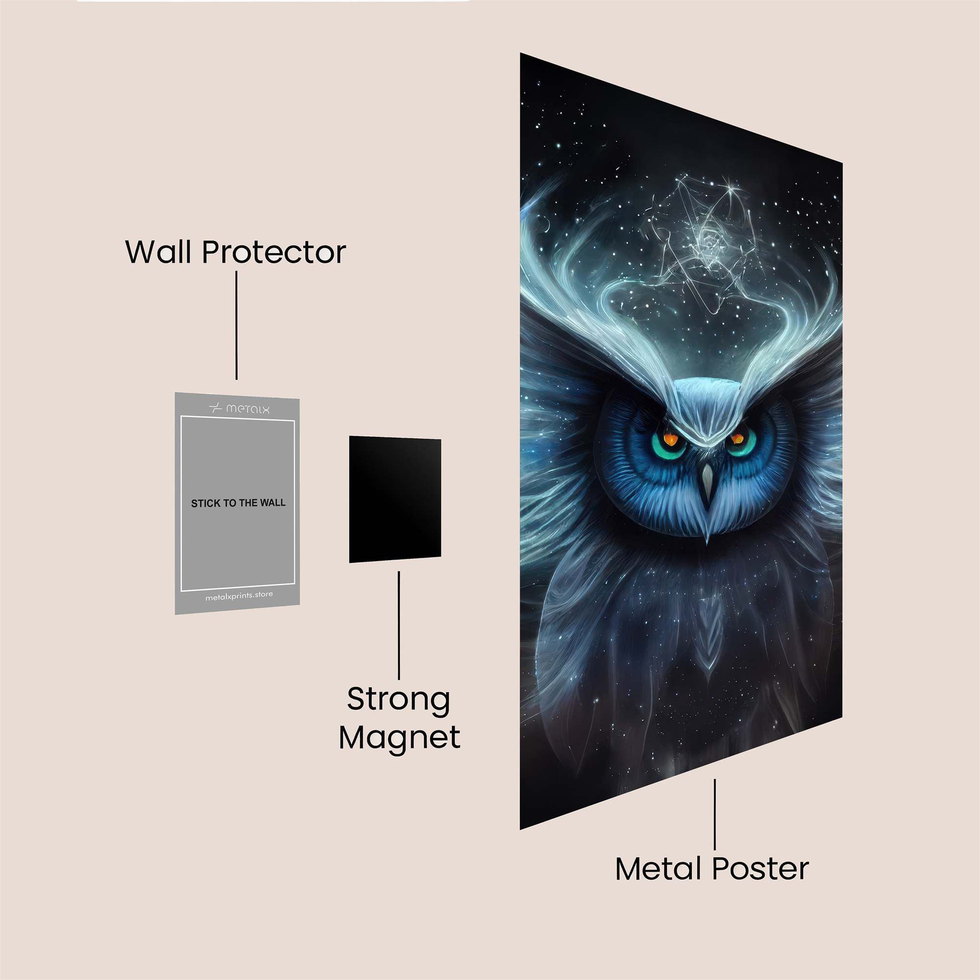 Owl Enigma Safe Wall Magnetic / M