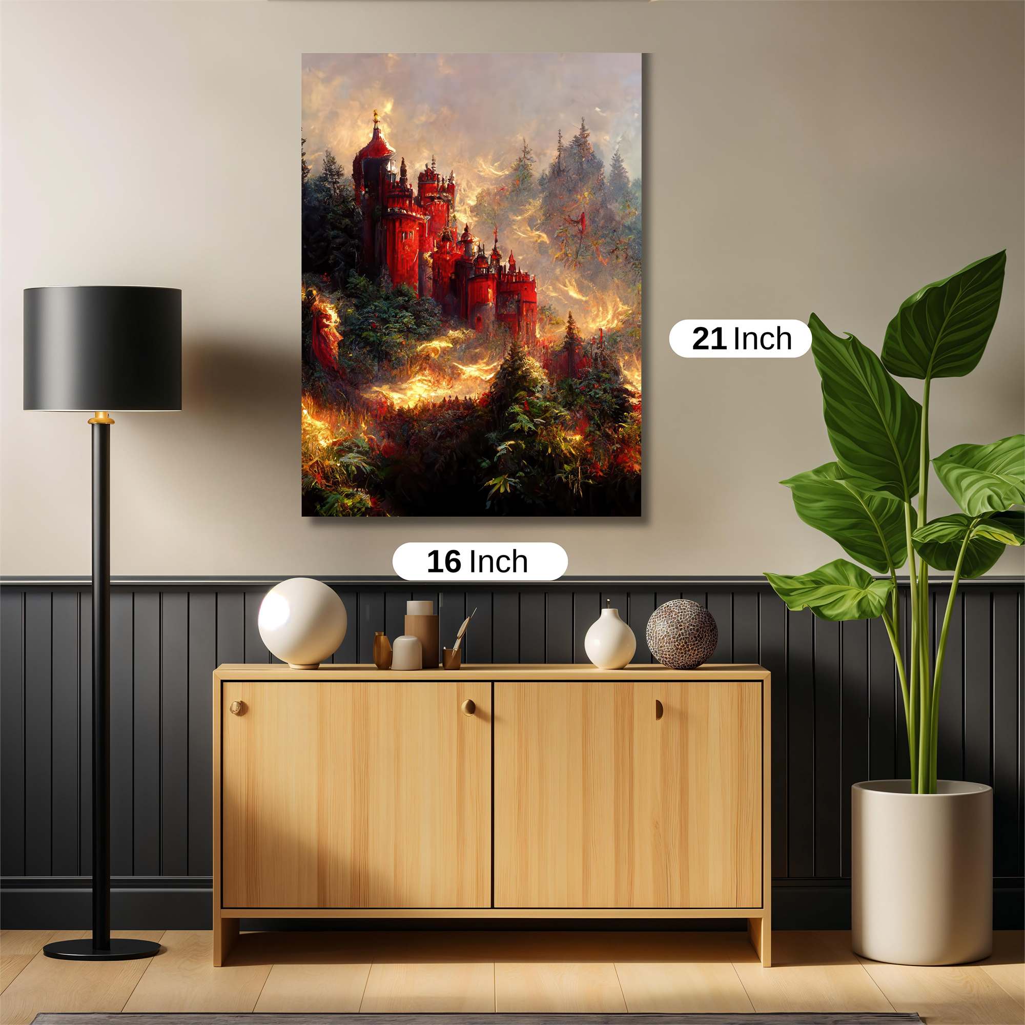 Castle Enflamed Safe Wall Magnetic / M