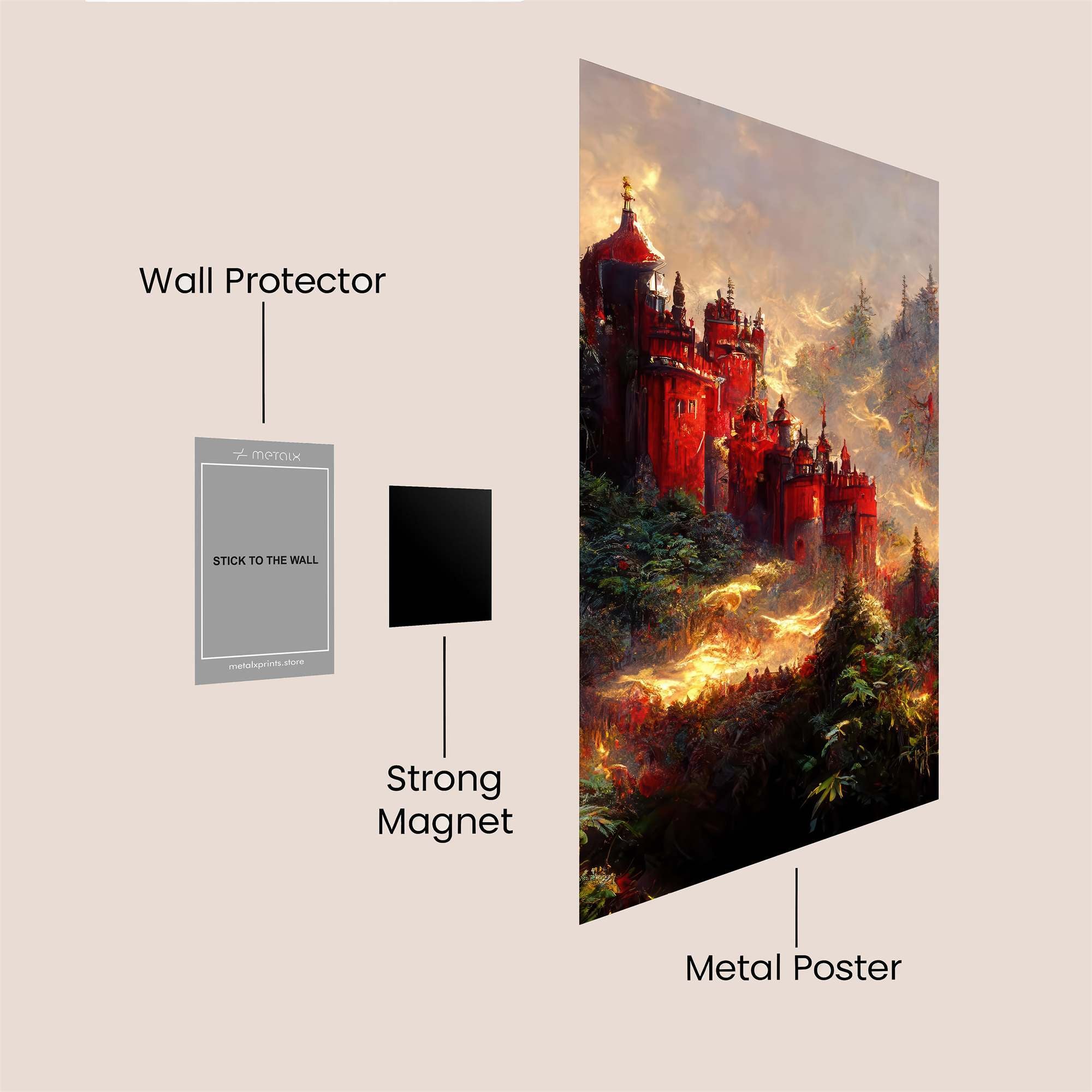 Castle Enflamed Safe Wall Magnetic / M