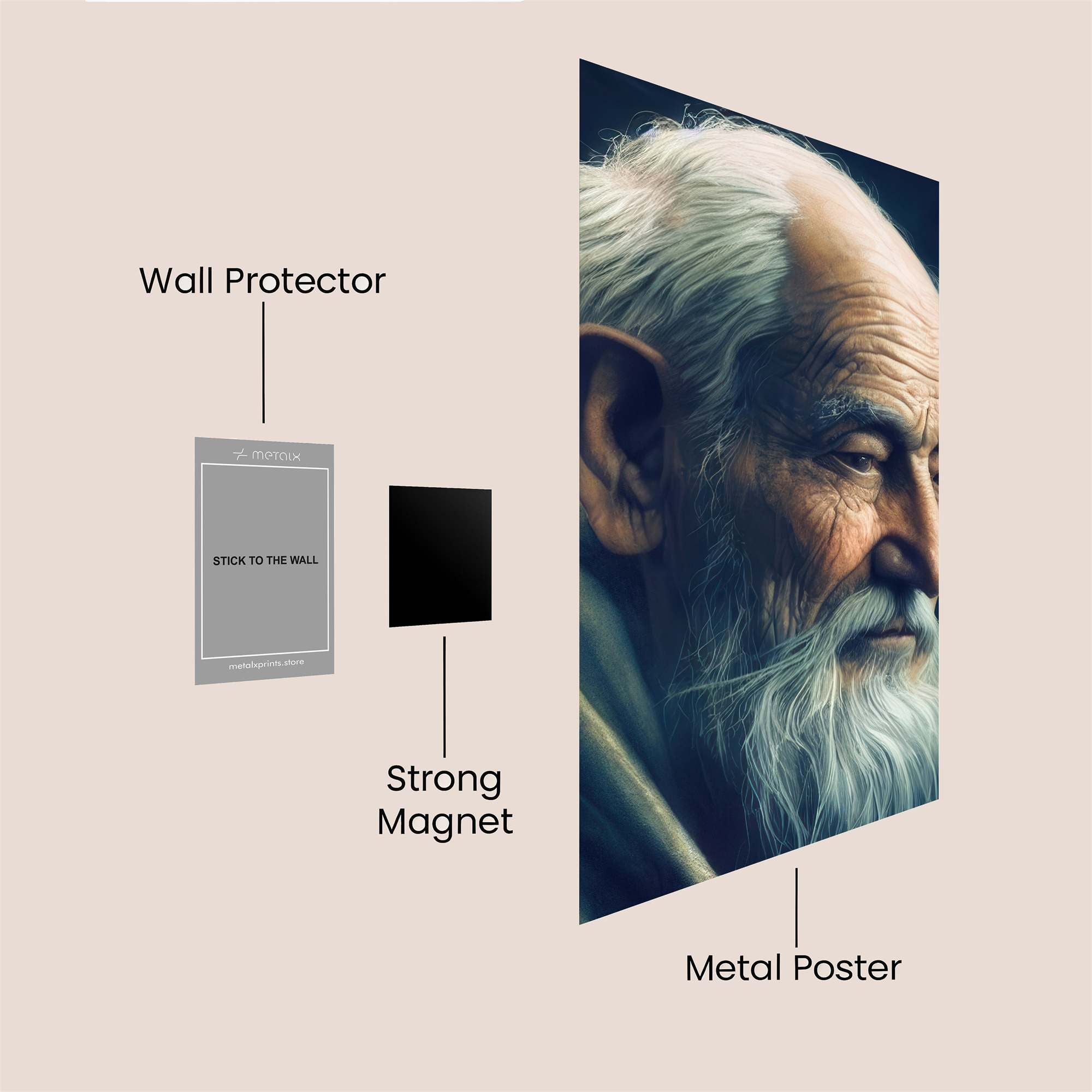 Gandalf Pensive Safe Wall Magnetic / M