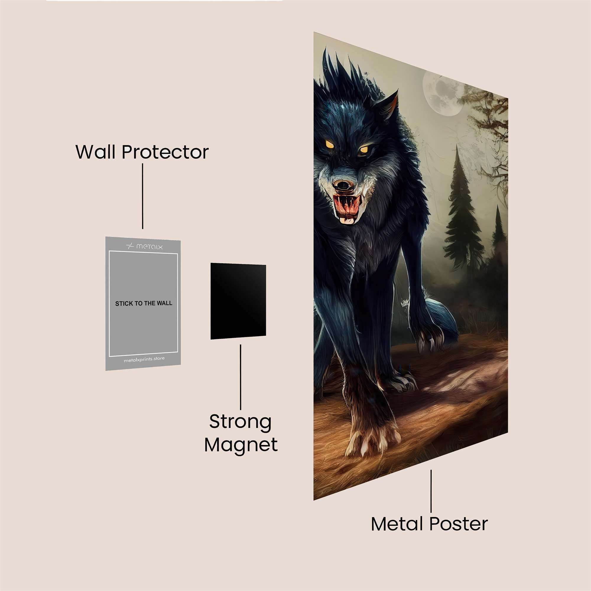Werewolf Sinister Safe Wall Magnetic / M