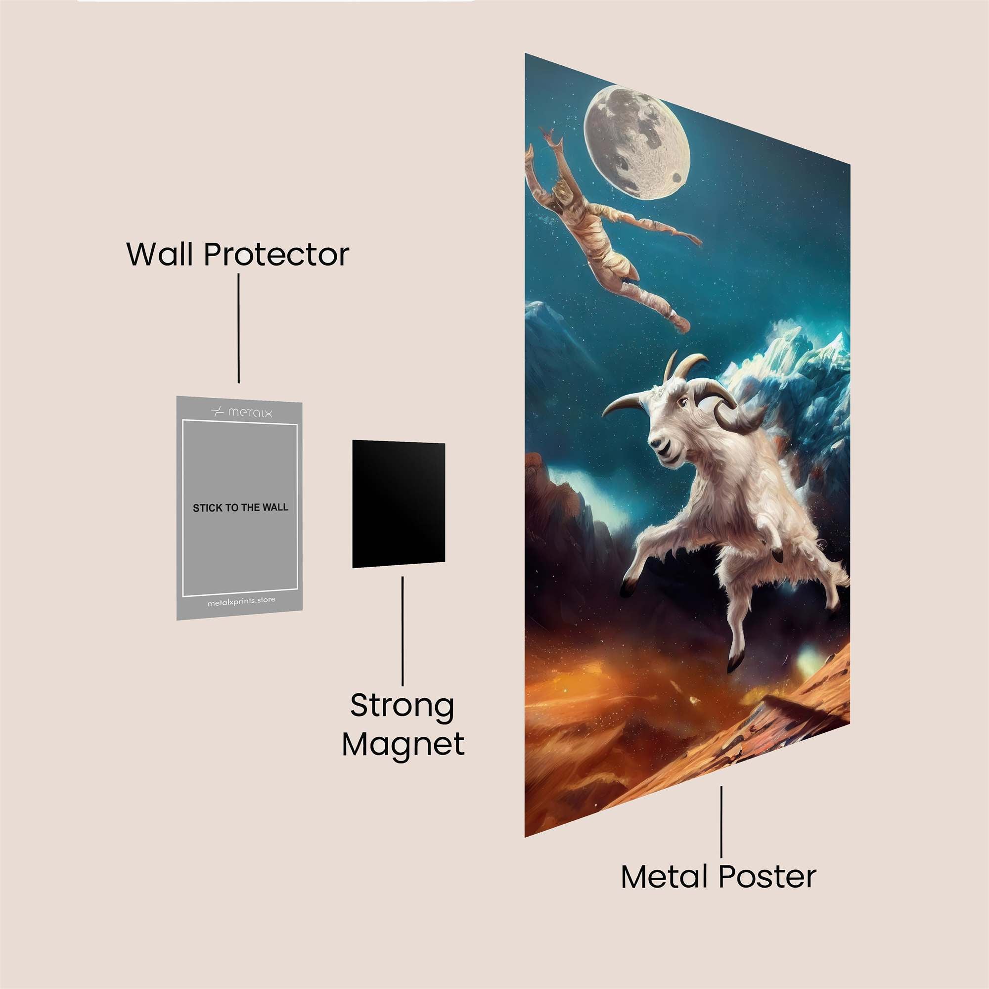 Goat Gambol Safe Wall Magnetic / M