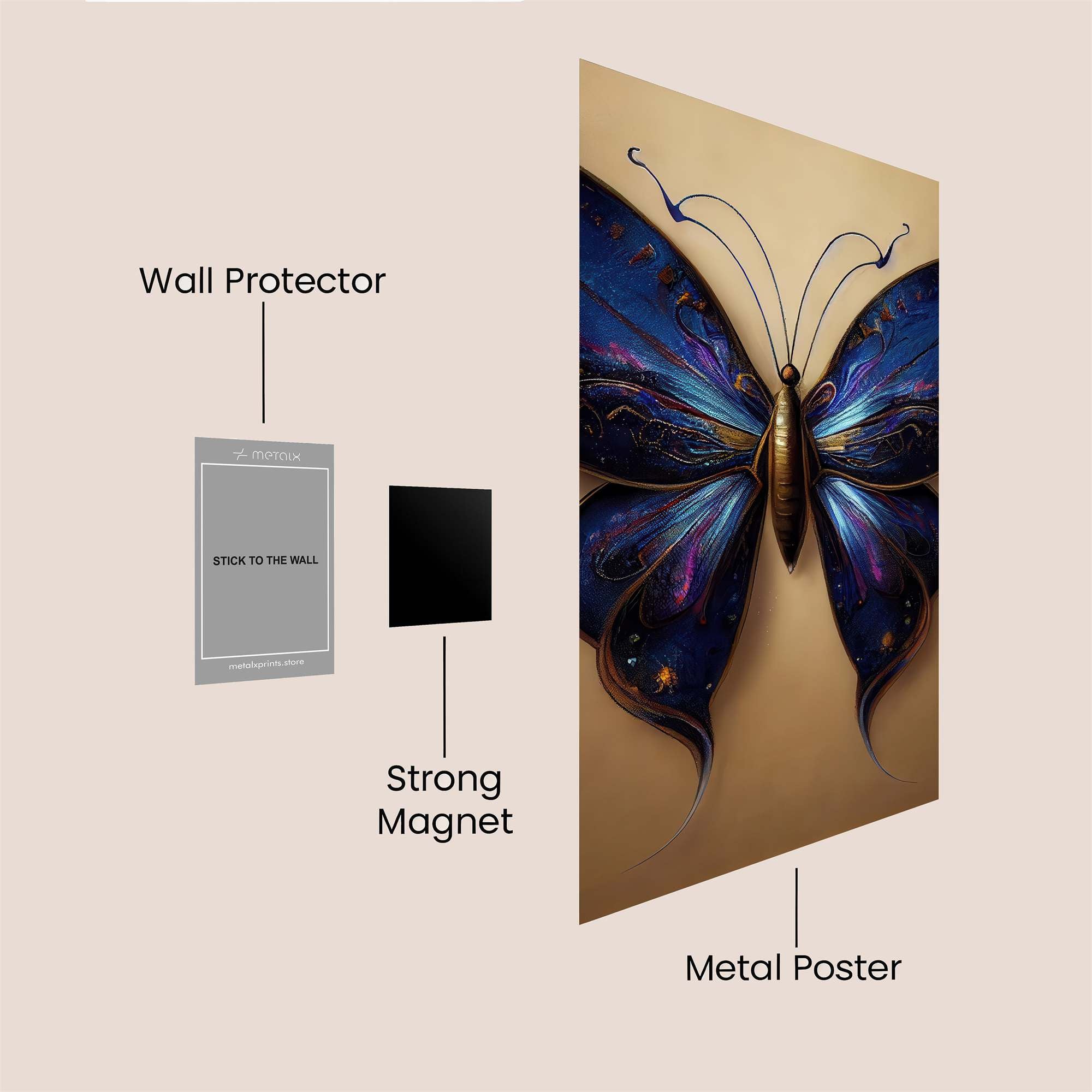 Butterfly Enchantment Safe Wall Magnetic / M