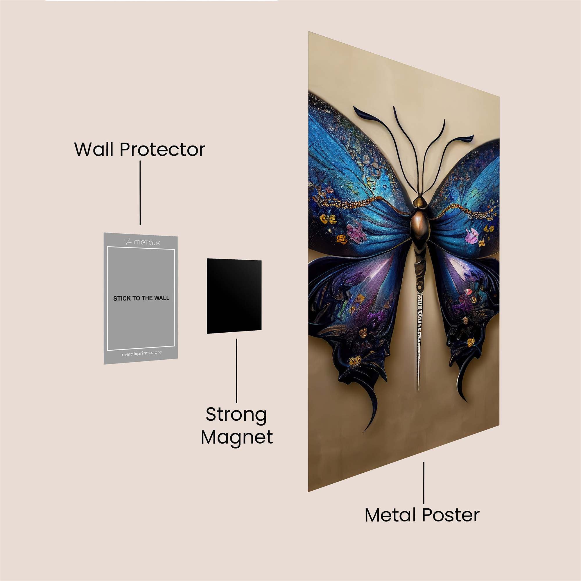 Butterfly Enchantment Safe Wall Magnetic / M