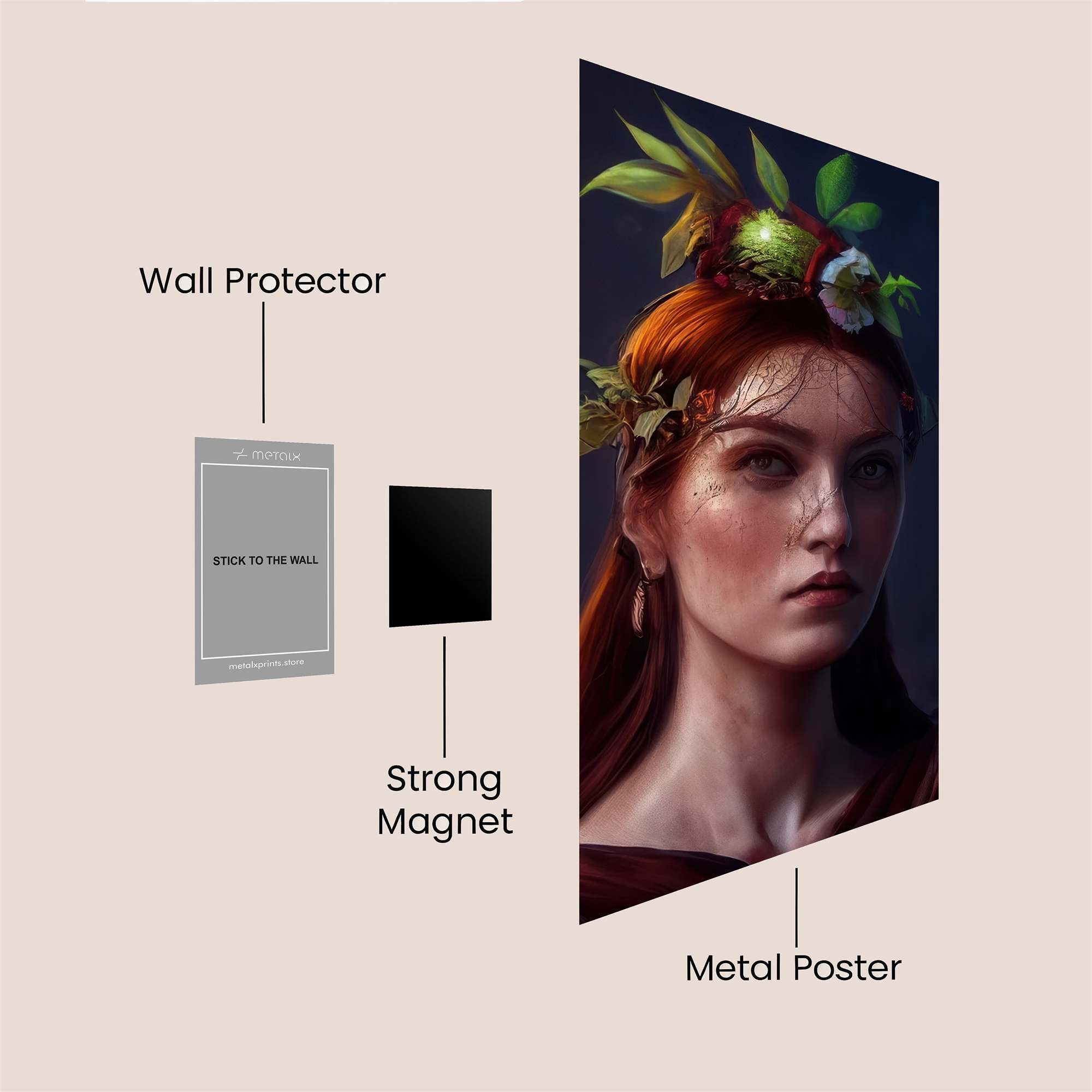 Floral Enchantment Safe Wall Magnetic / M