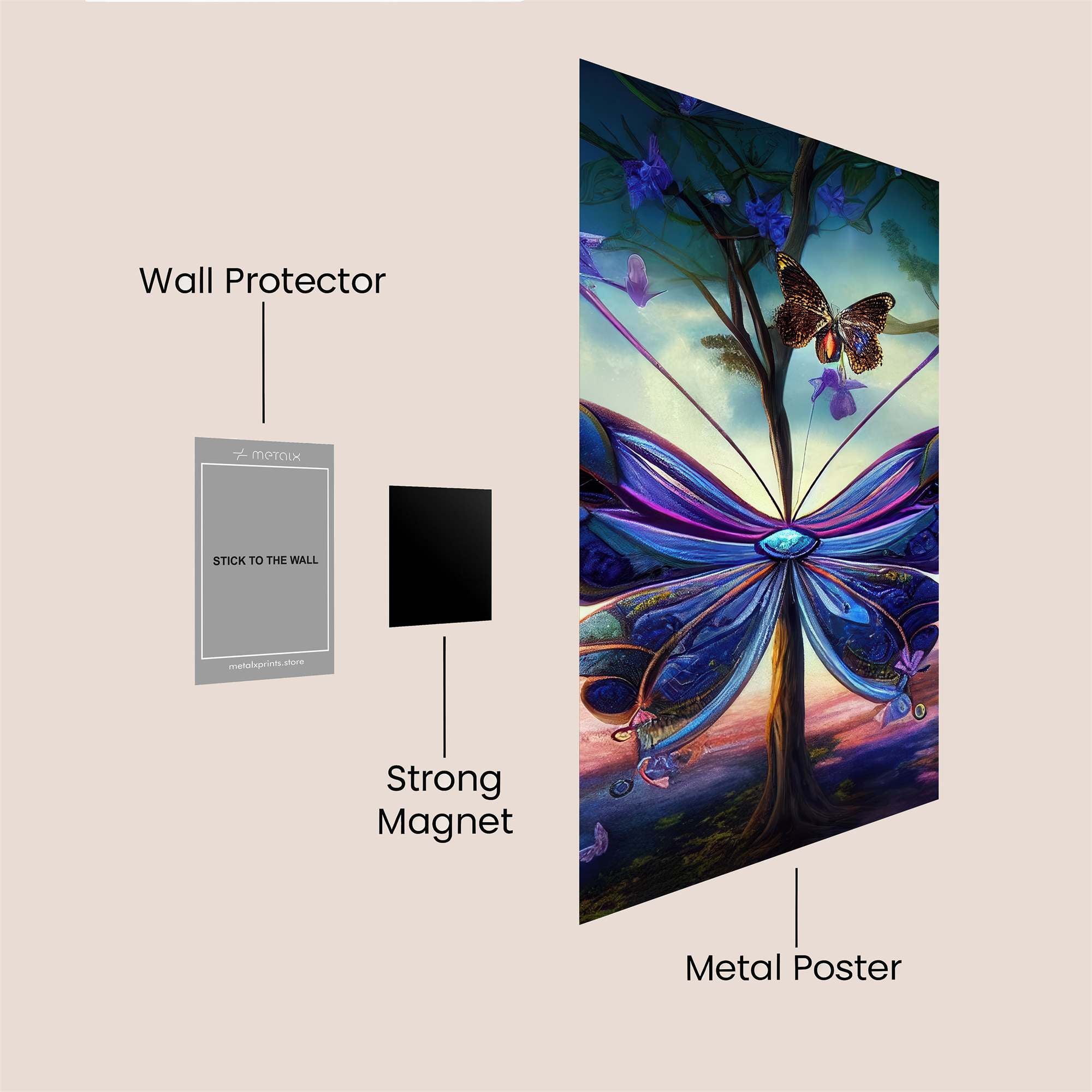 Butterfly Dream Safe Wall Magnetic / M
