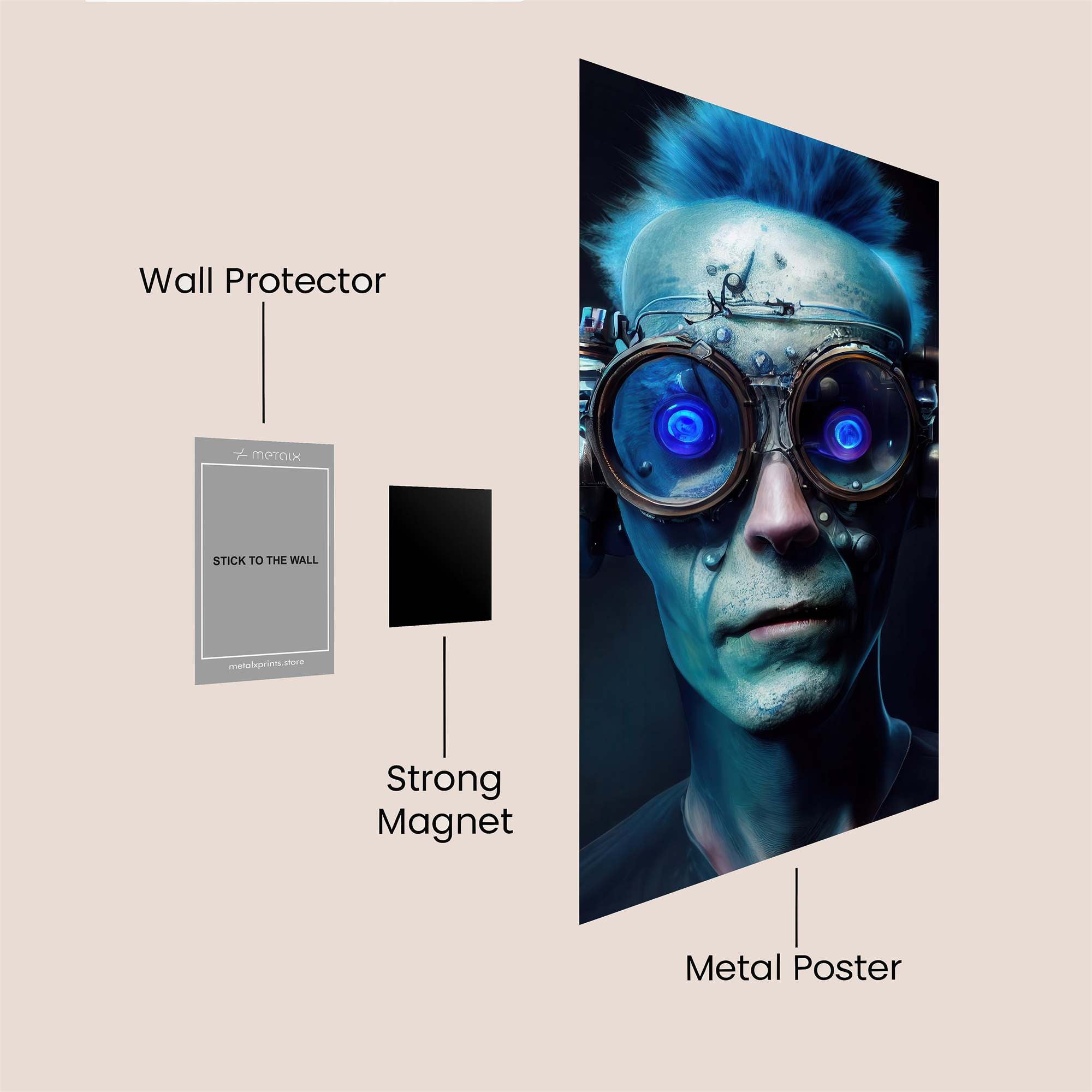 Cyberpunk Enigma Safe Wall Magnetic / M