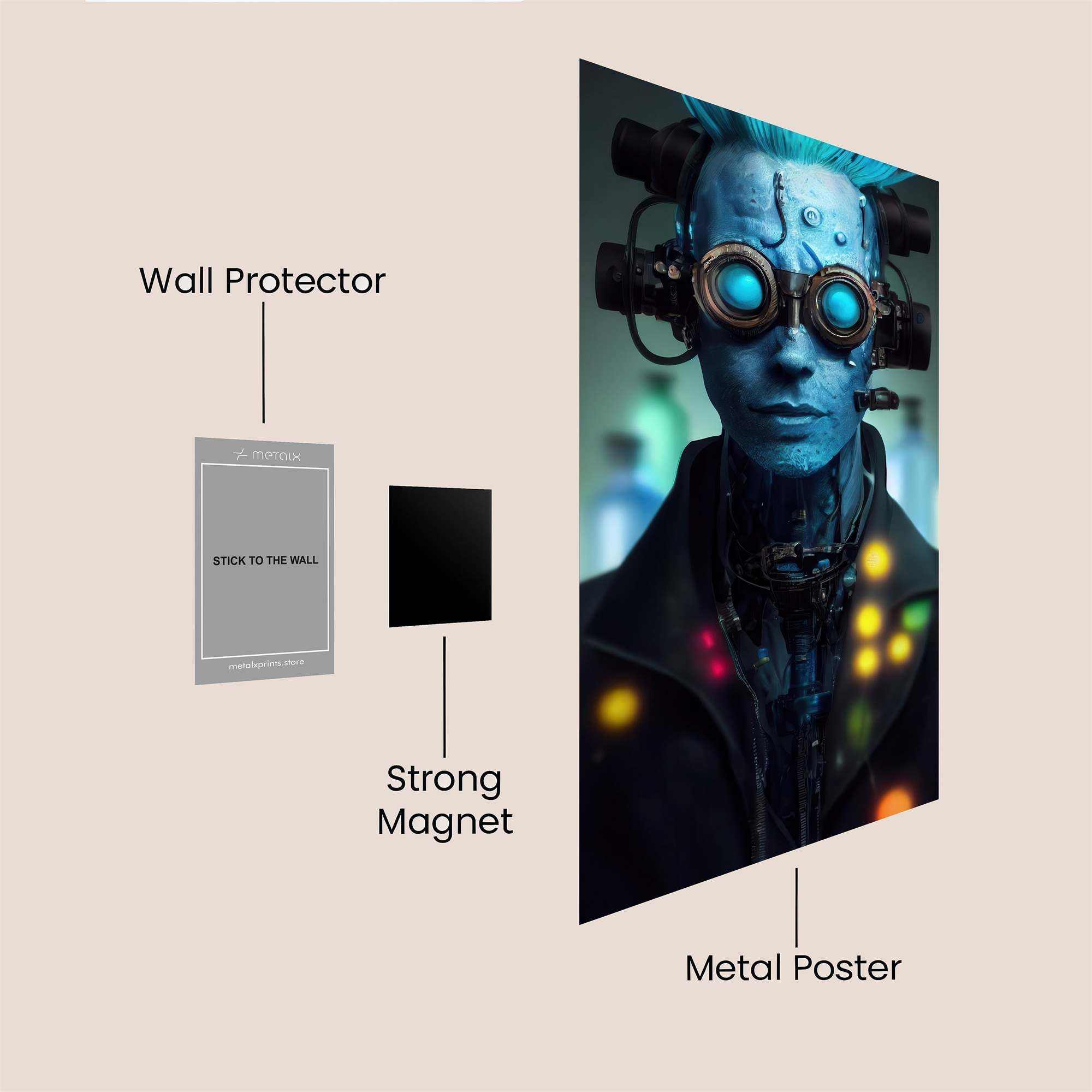 Cyberpunk Elegance Safe Wall Magnetic / M