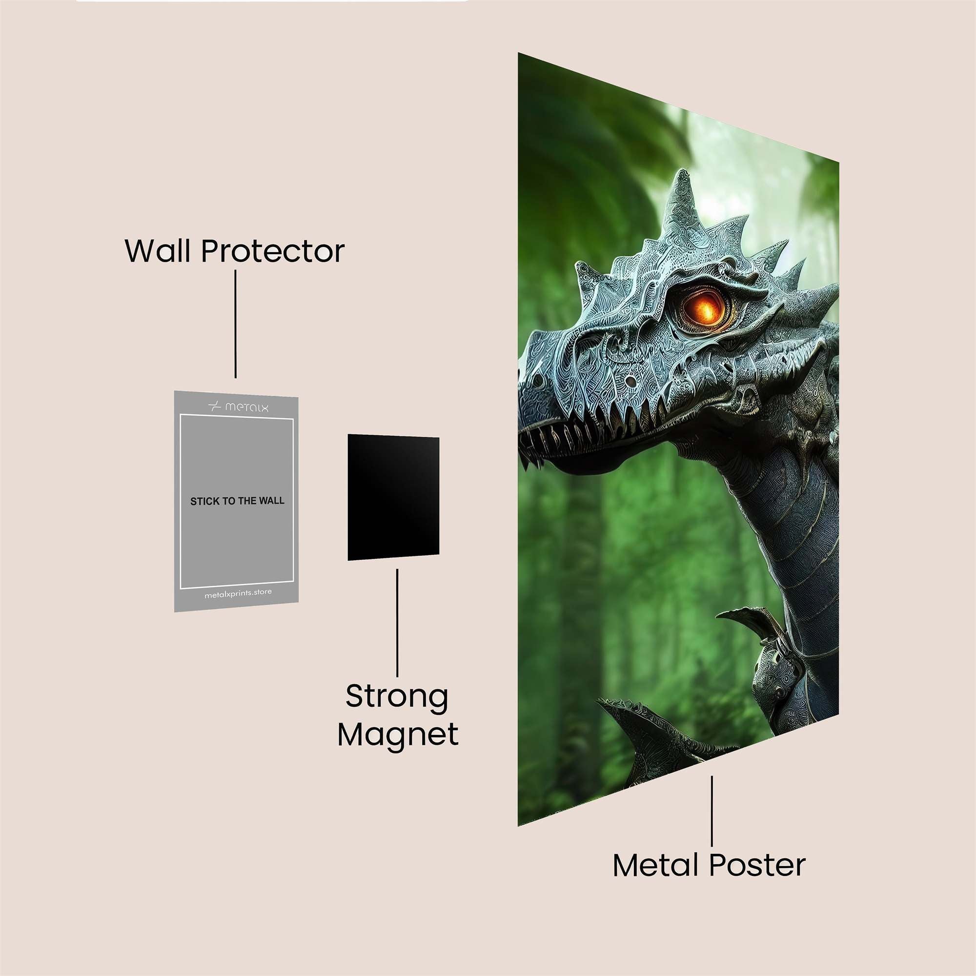 Dragon Menace Safe Wall Magnetic / M
