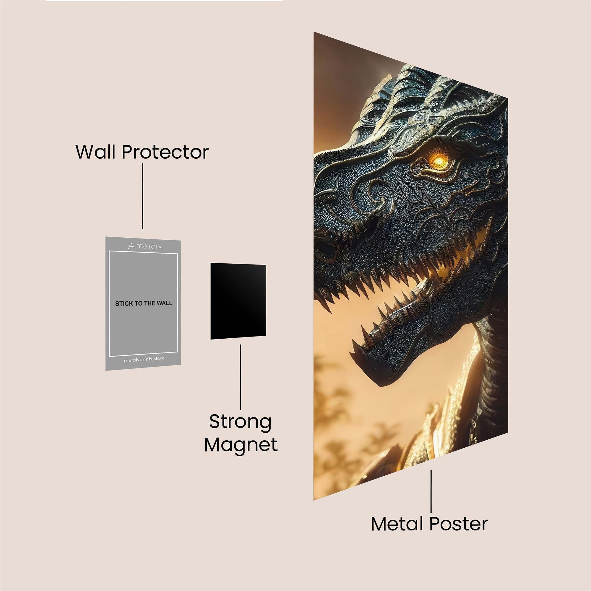 Godzilla Majestic Safe Wall Magnetic / M