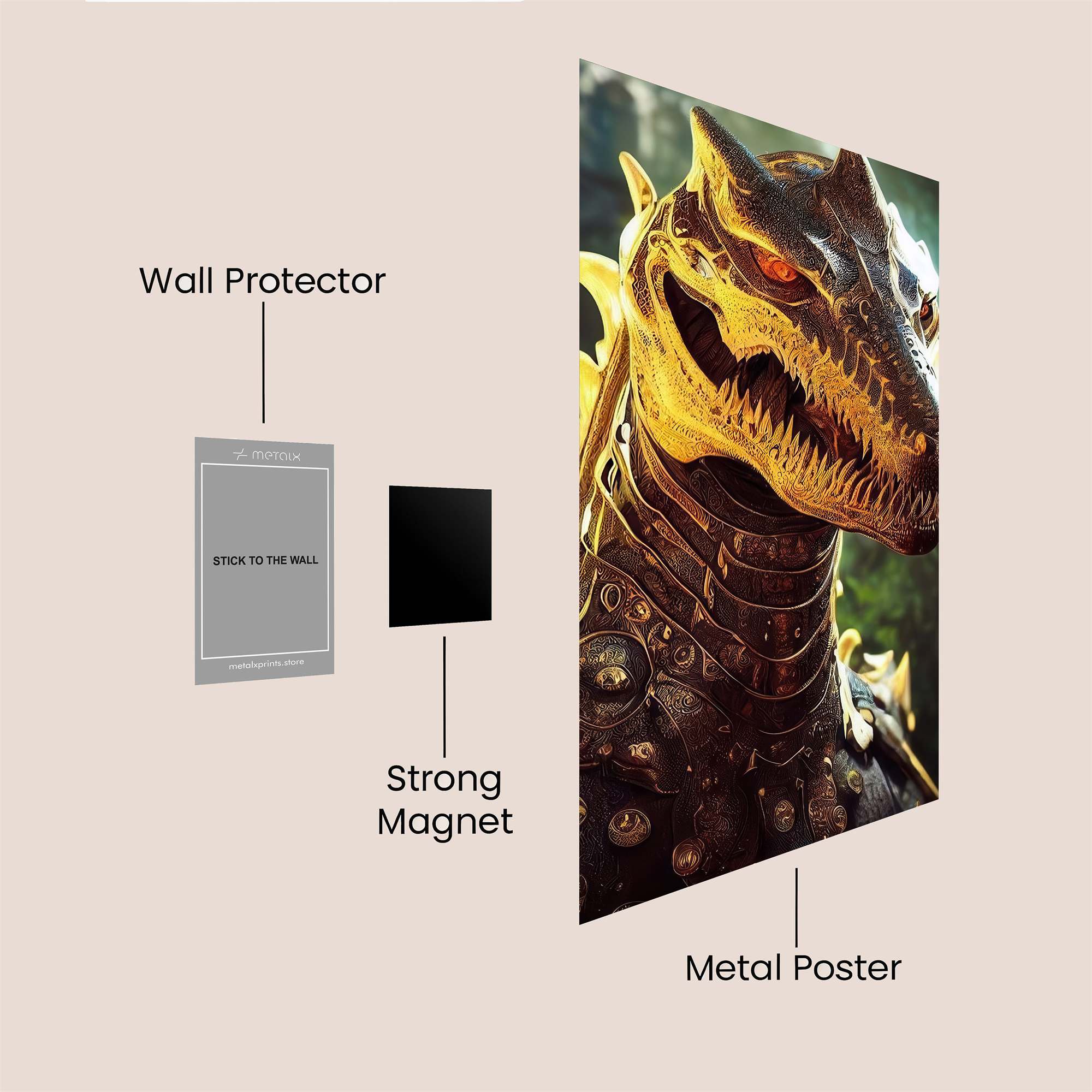 Gigan Ferocious Safe Wall Magnetic / M