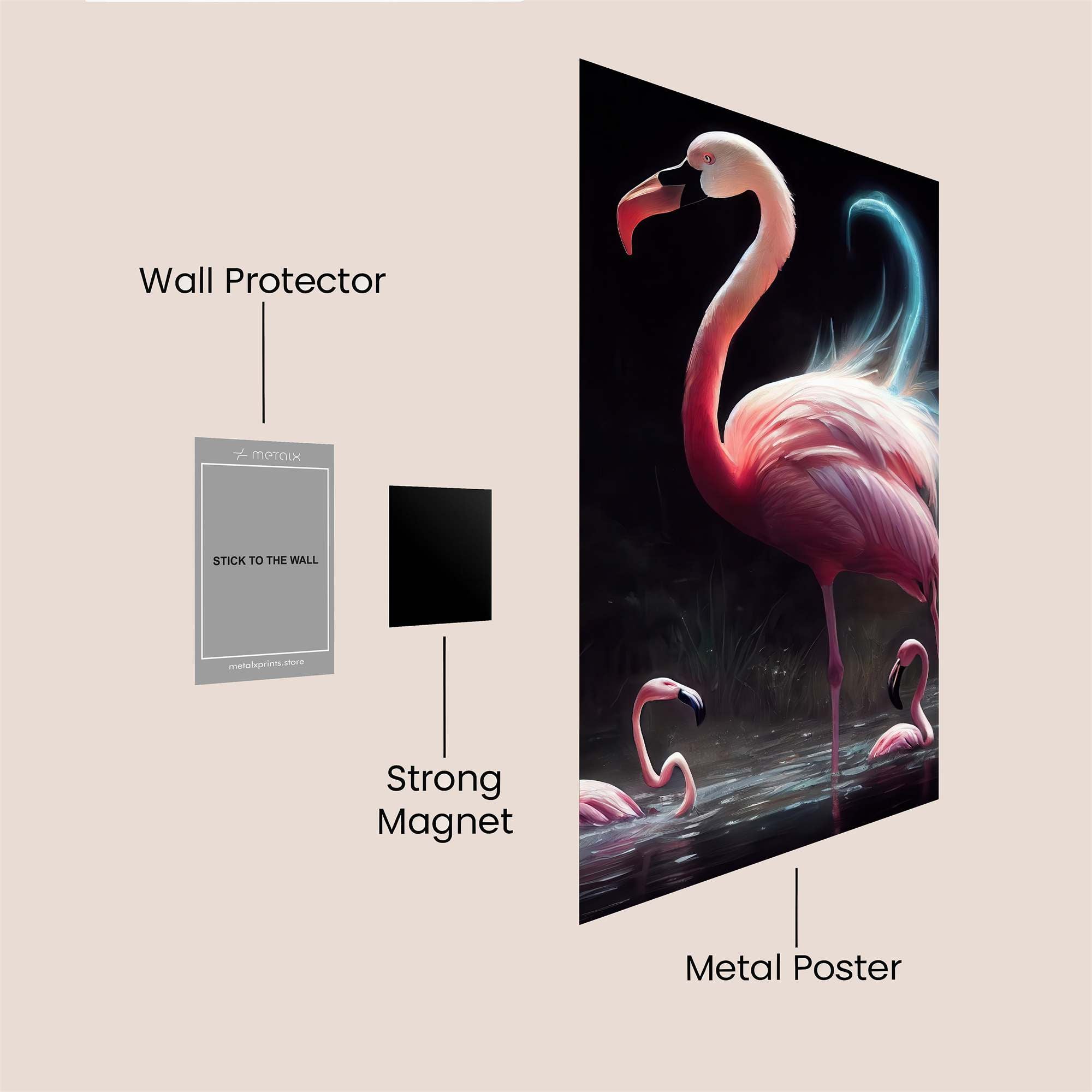 Flamingo Radiance Safe Wall Magnetic / M