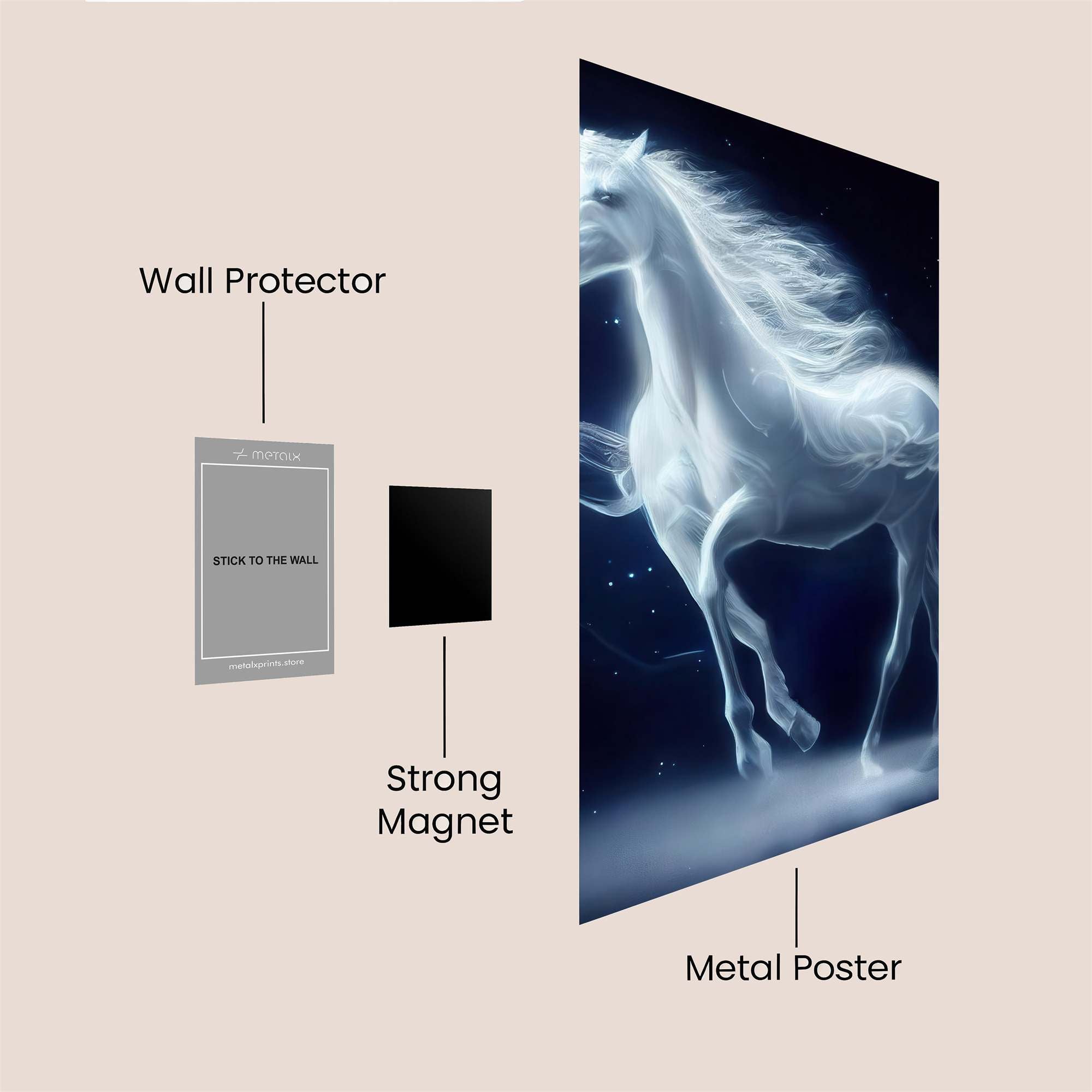 Stardust Gallop Safe Wall Magnetic / M