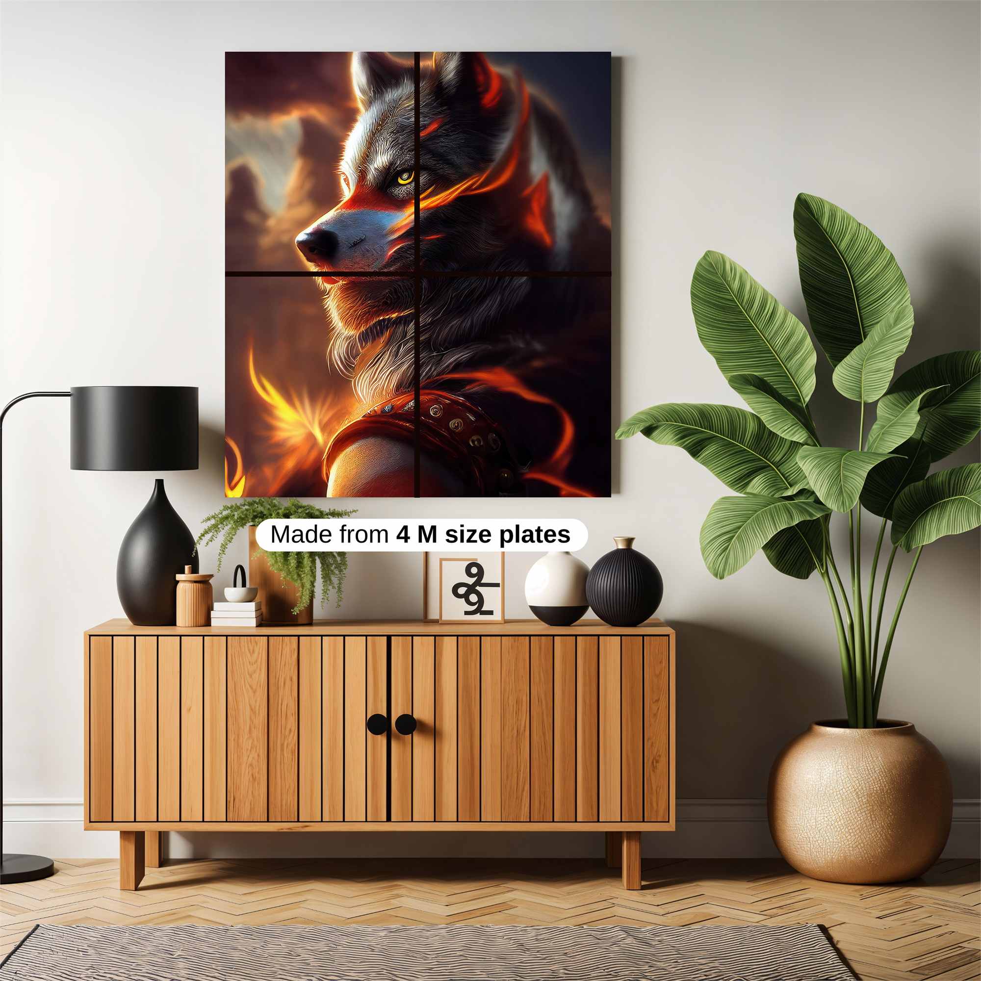 Wolf Blaze Safe Wall Magnetic / M