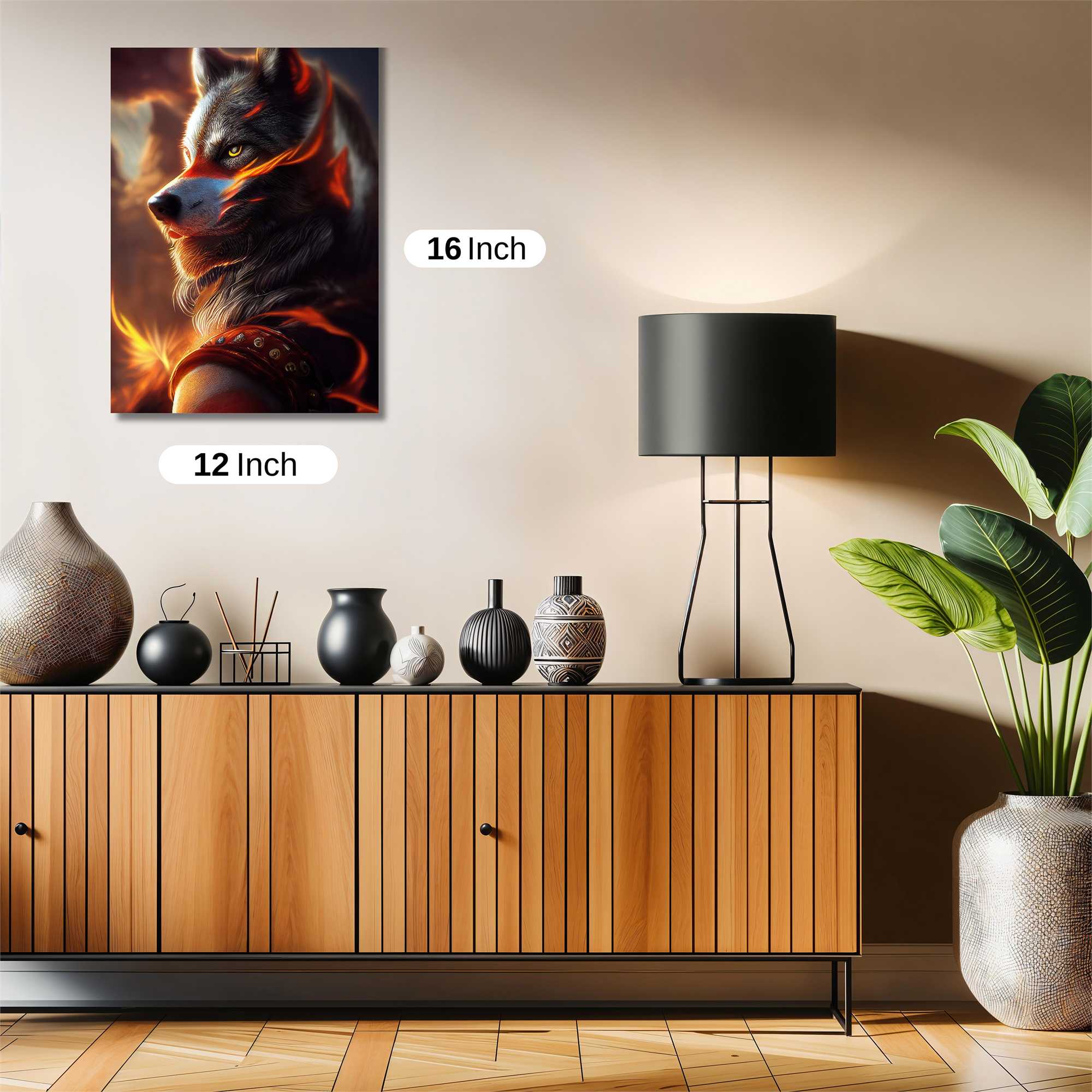 Wolf Blaze Safe Wall Magnetic / M