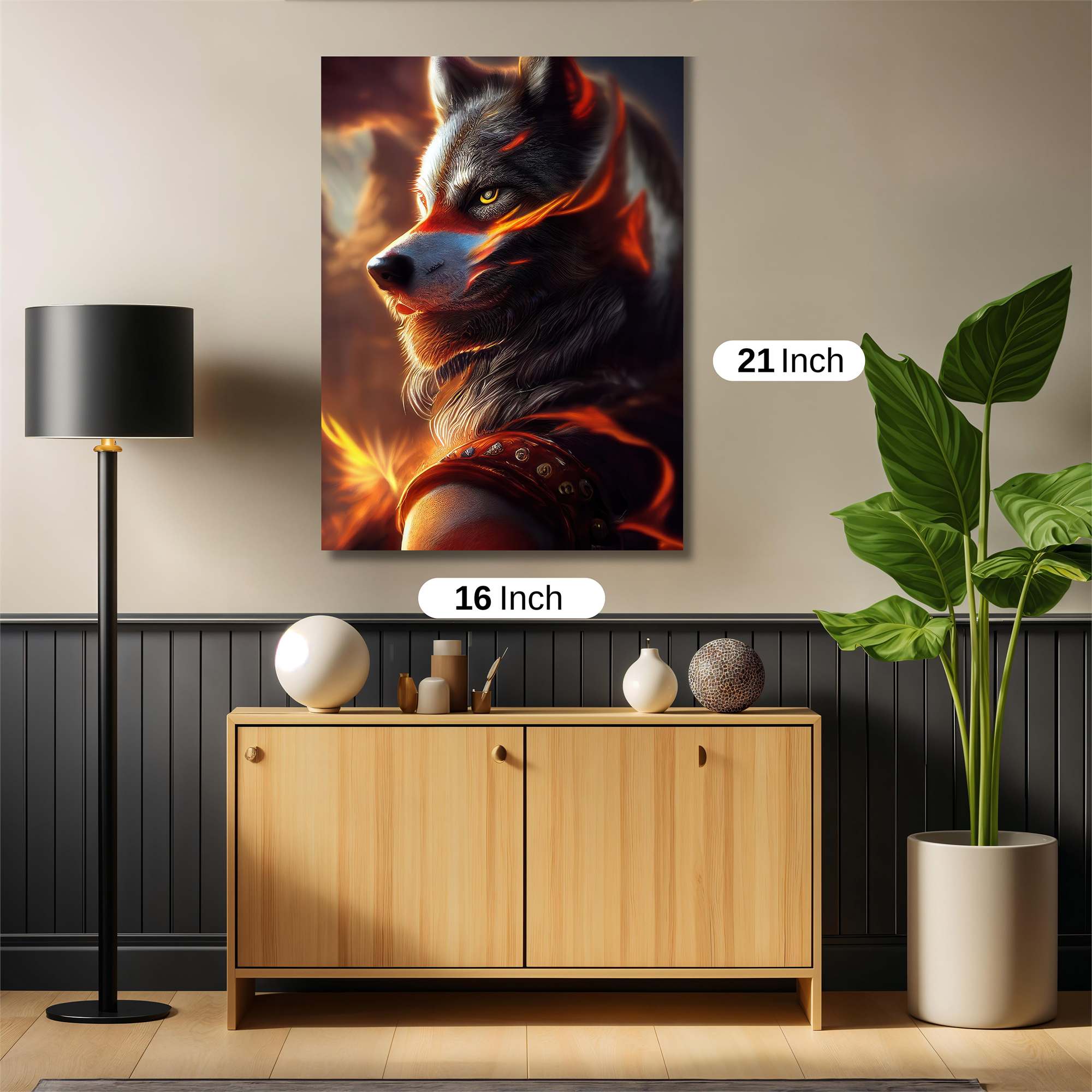 Wolf Blaze Safe Wall Magnetic / M
