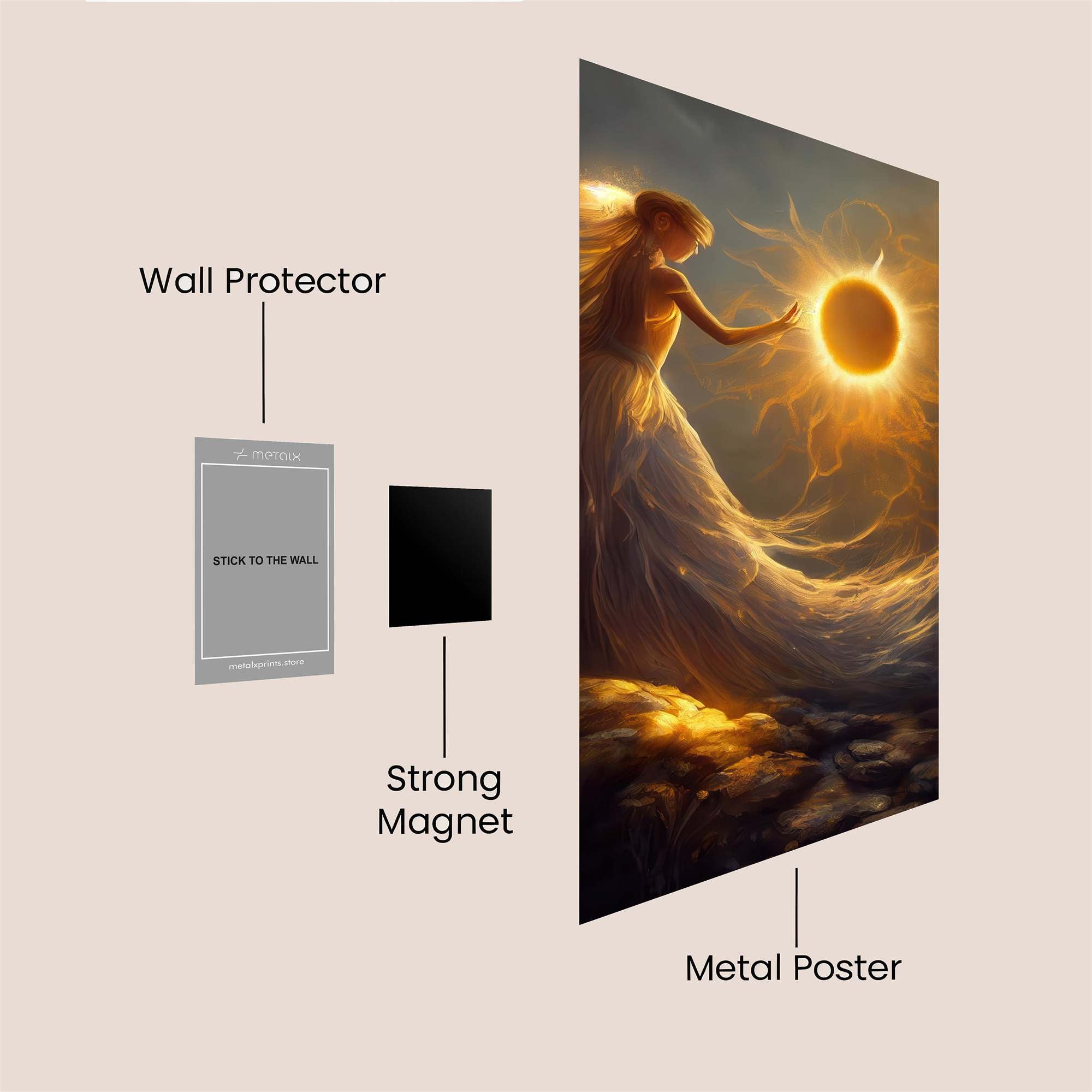 Sun Goddess Safe Wall Magnetic / M