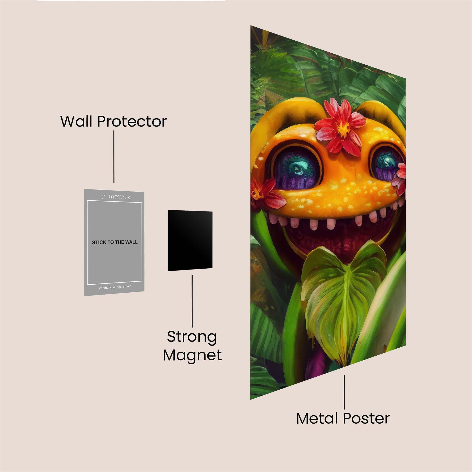 Flowerful Frolic Safe Wall Magnetic / M