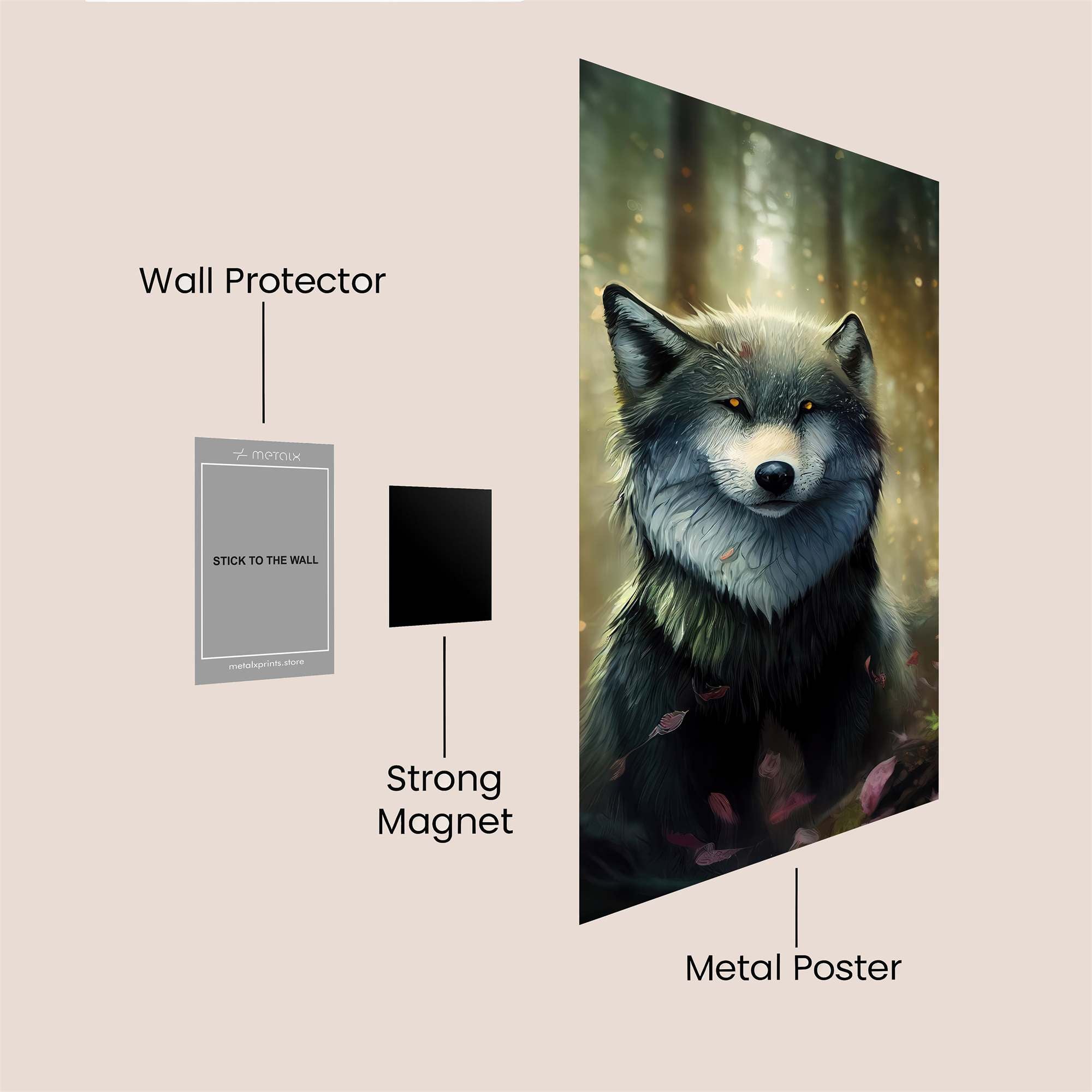 Wolf Serenity Safe Wall Magnetic / M