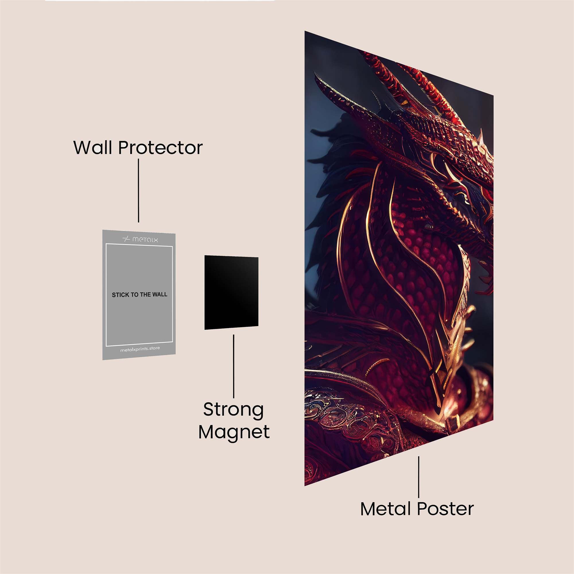 Dragon Majestic Safe Wall Magnetic / M