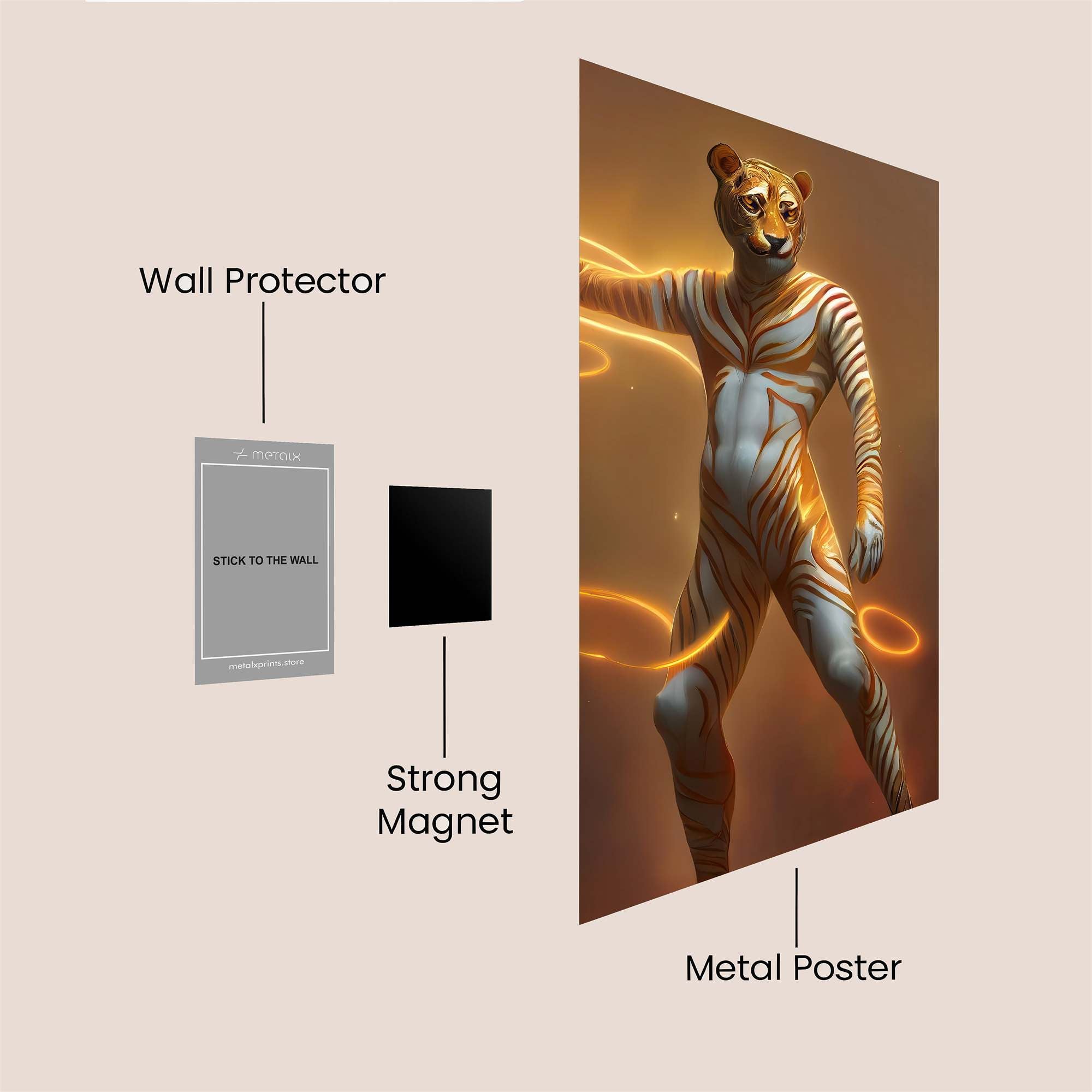 Tiger Mystic Safe Wall Magnetic / M
