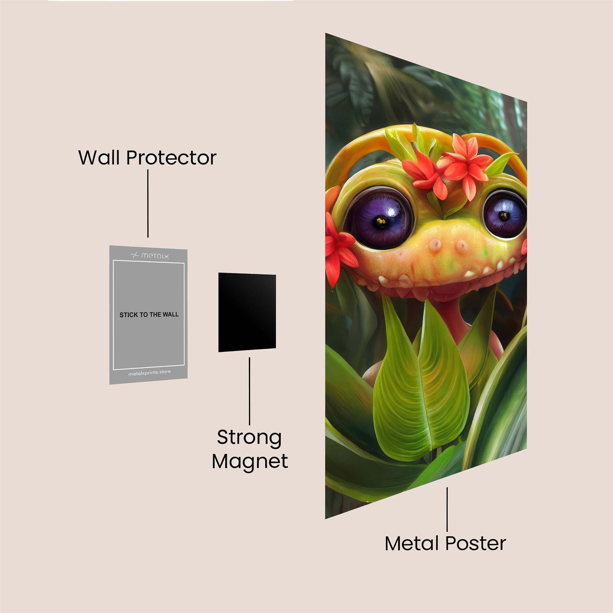 Froggy Whimsy Safe Wall Magnetic / M