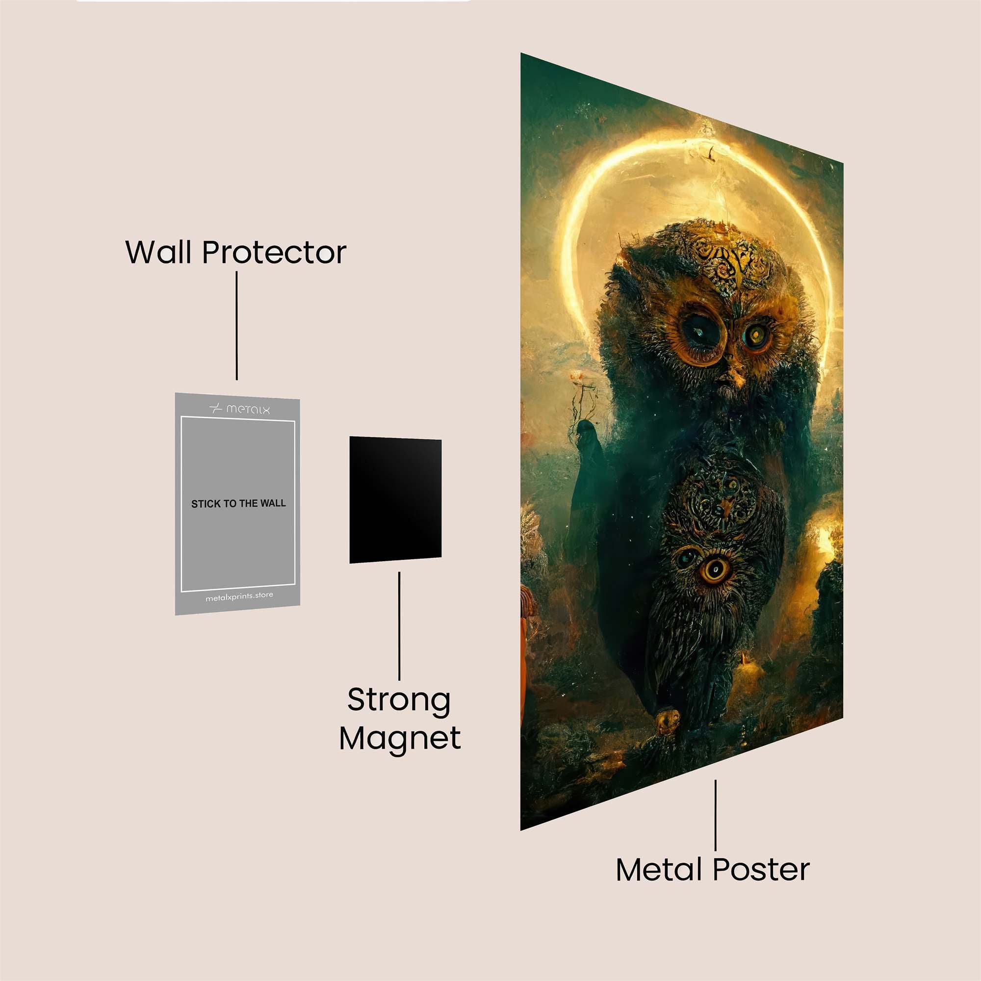 Owl Enigma Safe Wall Magnetic / M