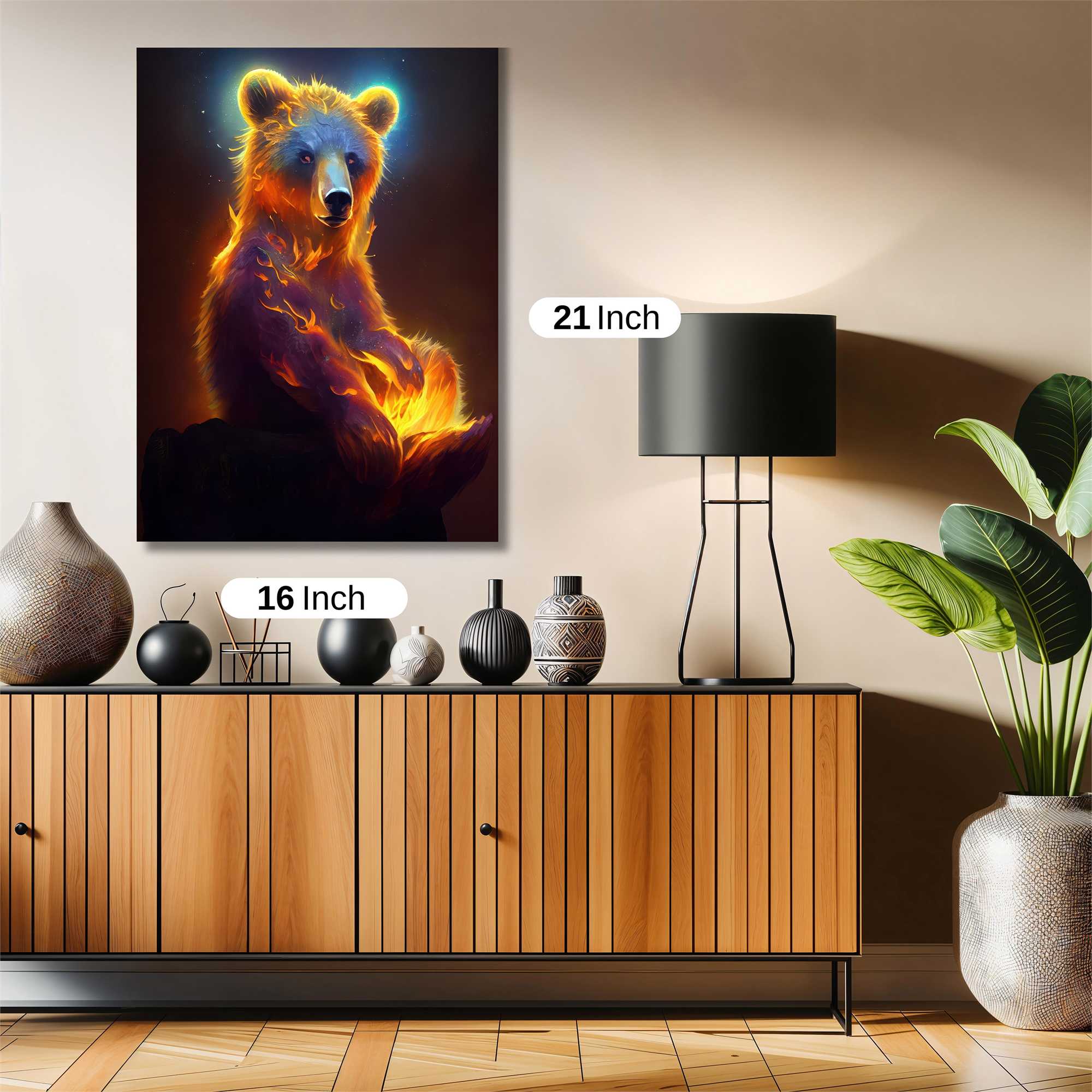 Fiery Bear Safe Wall Magnetic / M