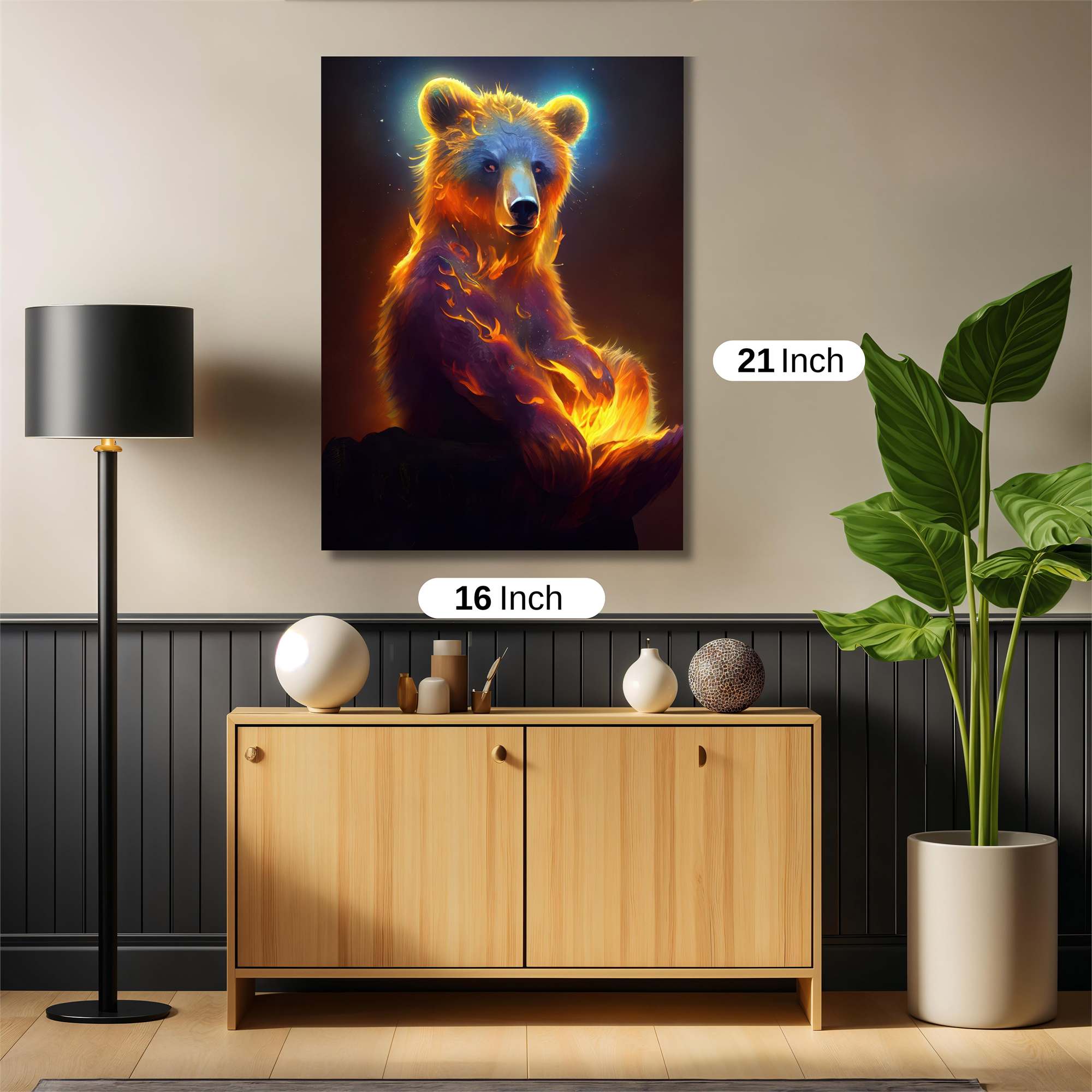 Fiery Bear Safe Wall Magnetic / M