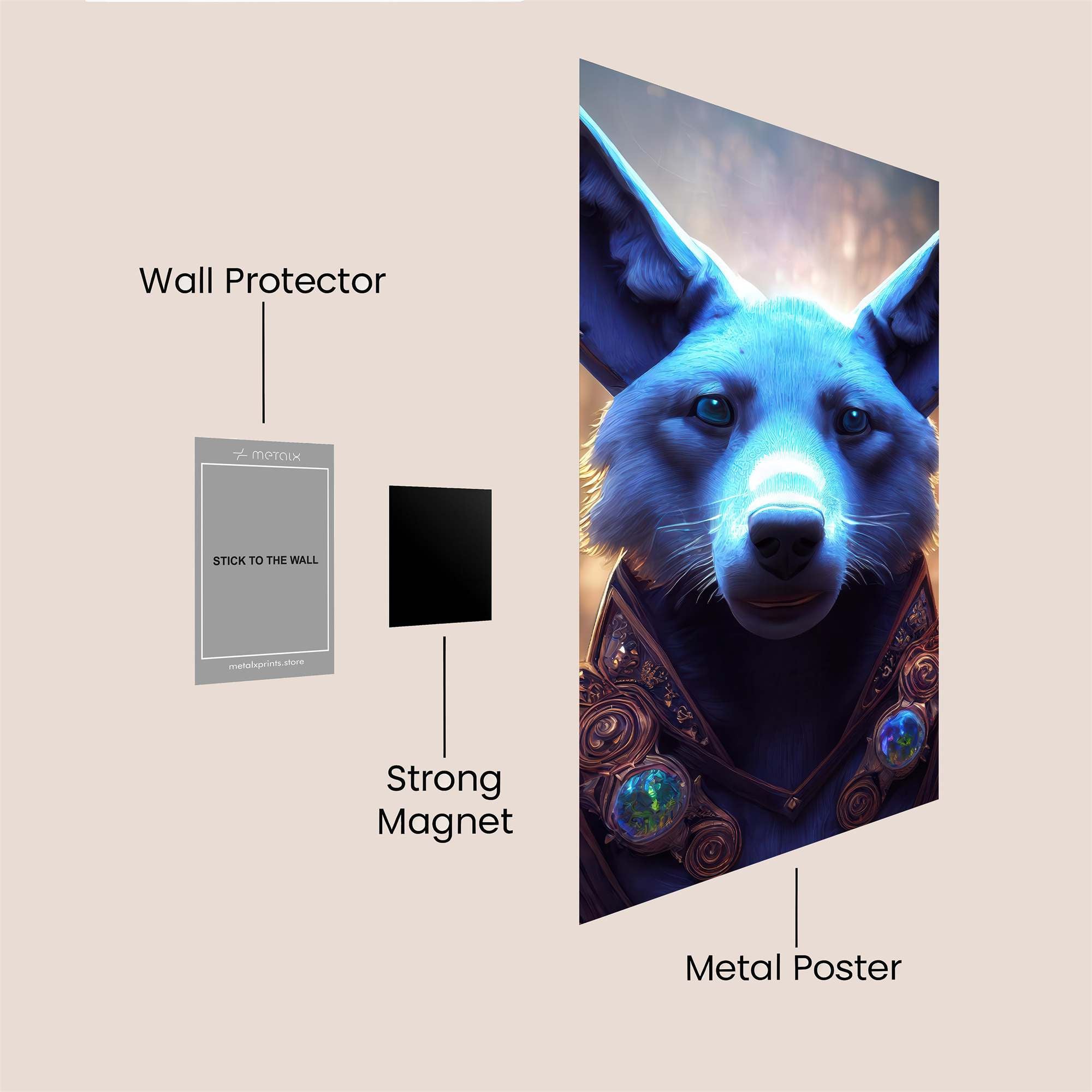 Mystic Fox Safe Wall Magnetic / M