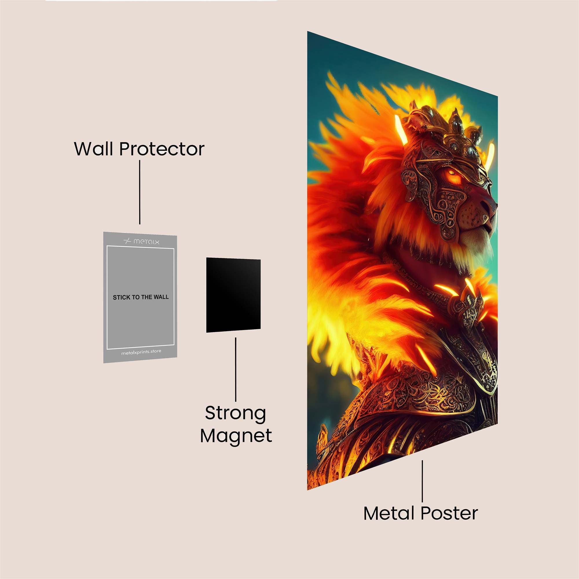 Lion Blaze Safe Wall Magnetic / M