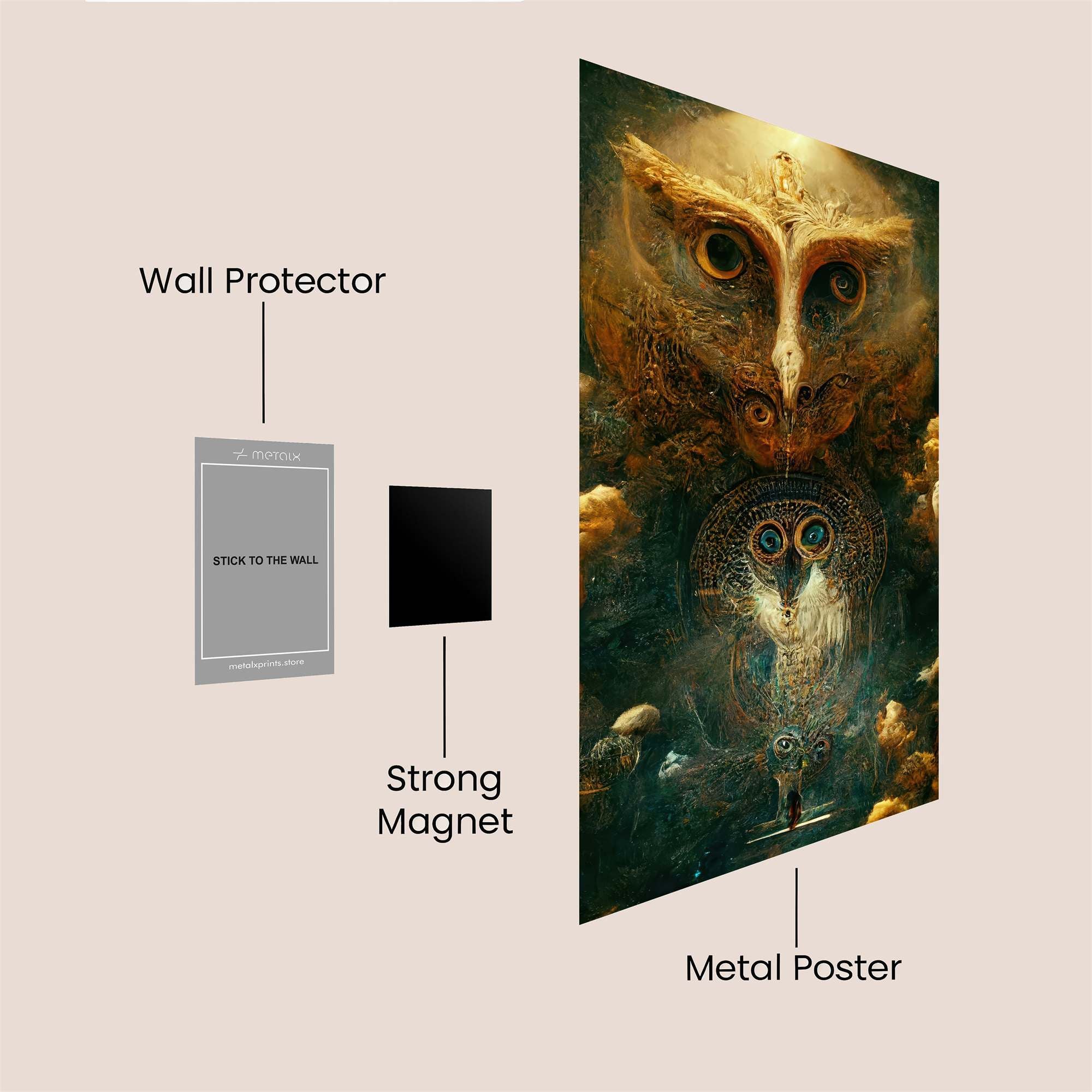 Owl Enigma Safe Wall Magnetic / M