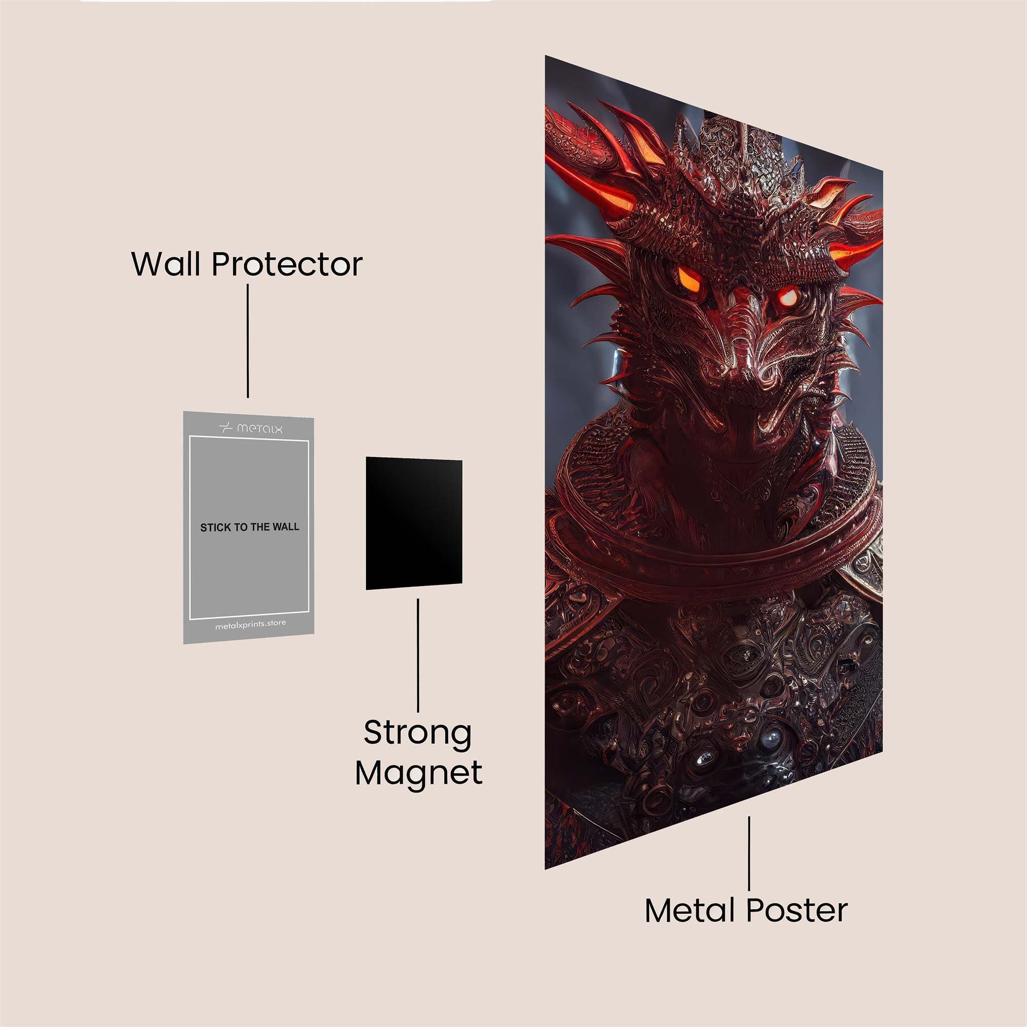 Dragon Wrath Safe Wall Magnetic / M