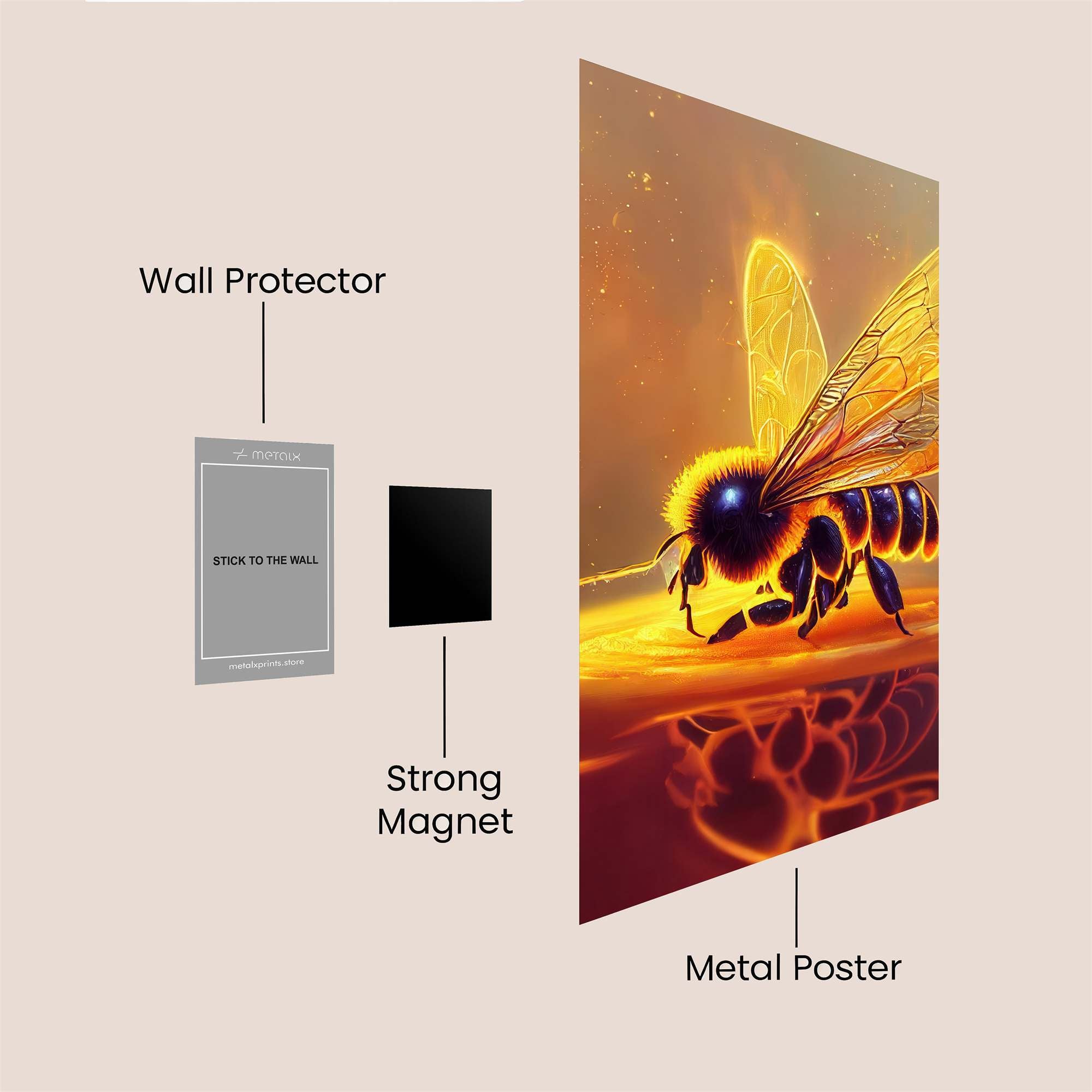 Golden Serenity Safe Wall Magnetic / M