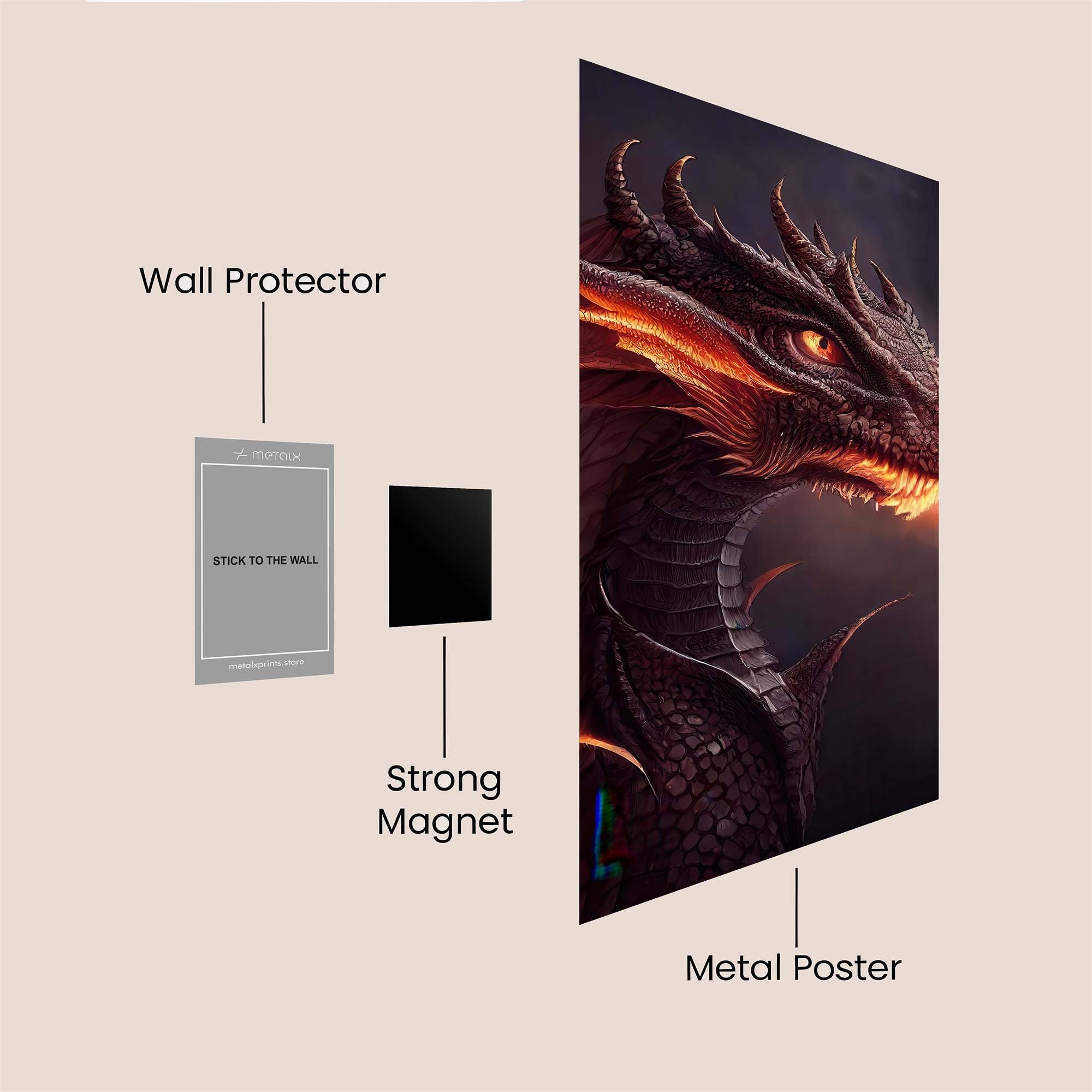 Dragon Blaze Safe Wall Magnetic / M