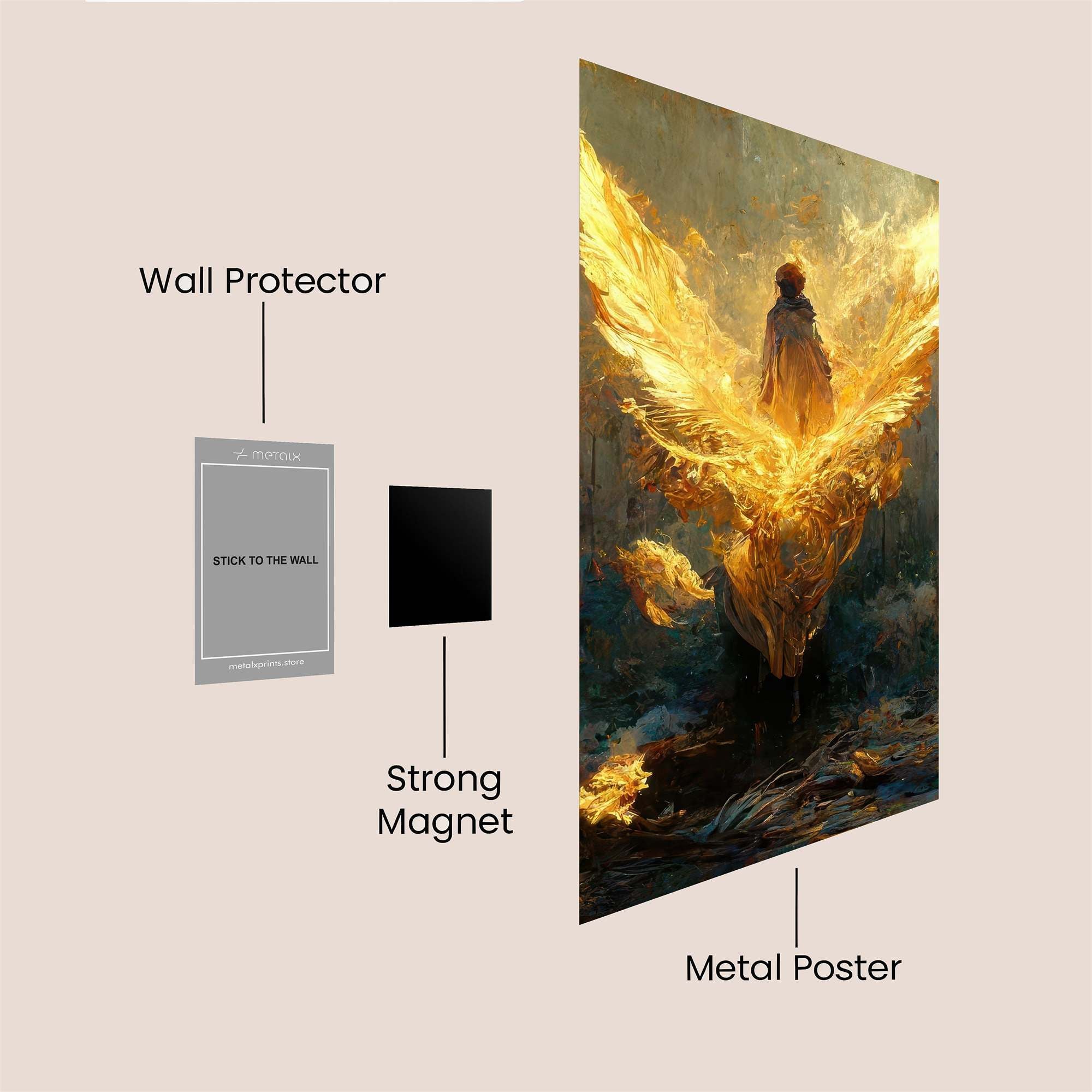 Phoenix Rebirth Safe Wall Magnetic / M