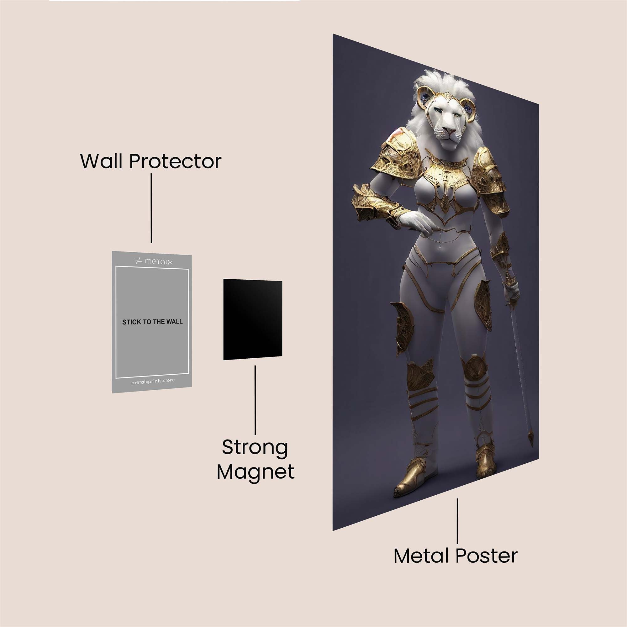 Lioness Majestic Safe Wall Magnetic / M